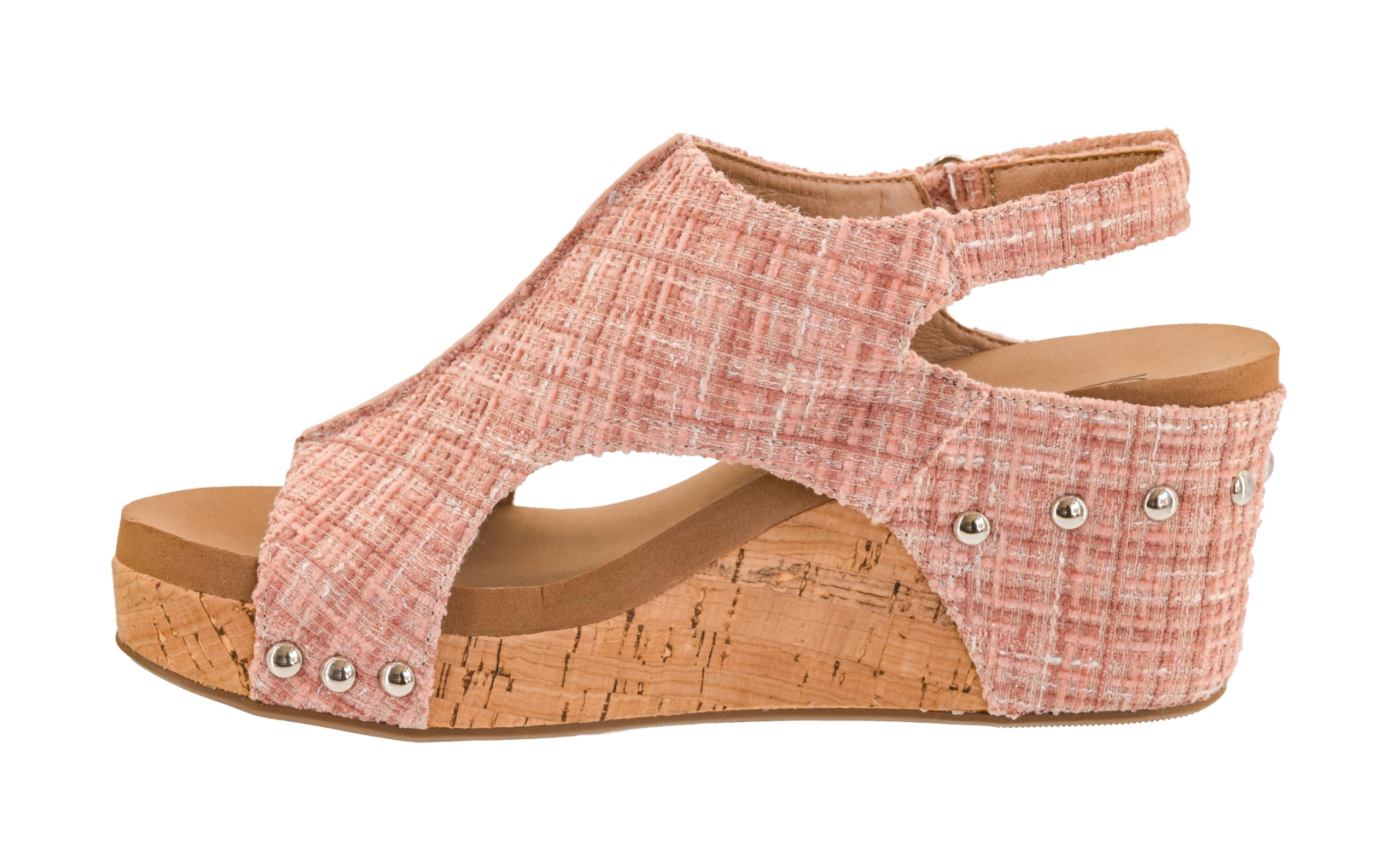 Corkys Footwear Womens Carley Wedges, Featuring Corkys EVA Foam Cushioned Insoles, A 2.5 Inch Heel, Lightweight For All Day Wear, And Hook And Loop Closure