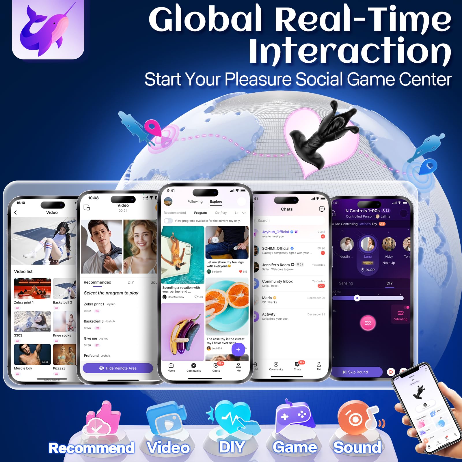 BEISAR Prostate Massager Anal Sex Toys for Men Vibrating 7 Modes with 7 Thrusting Vibrating