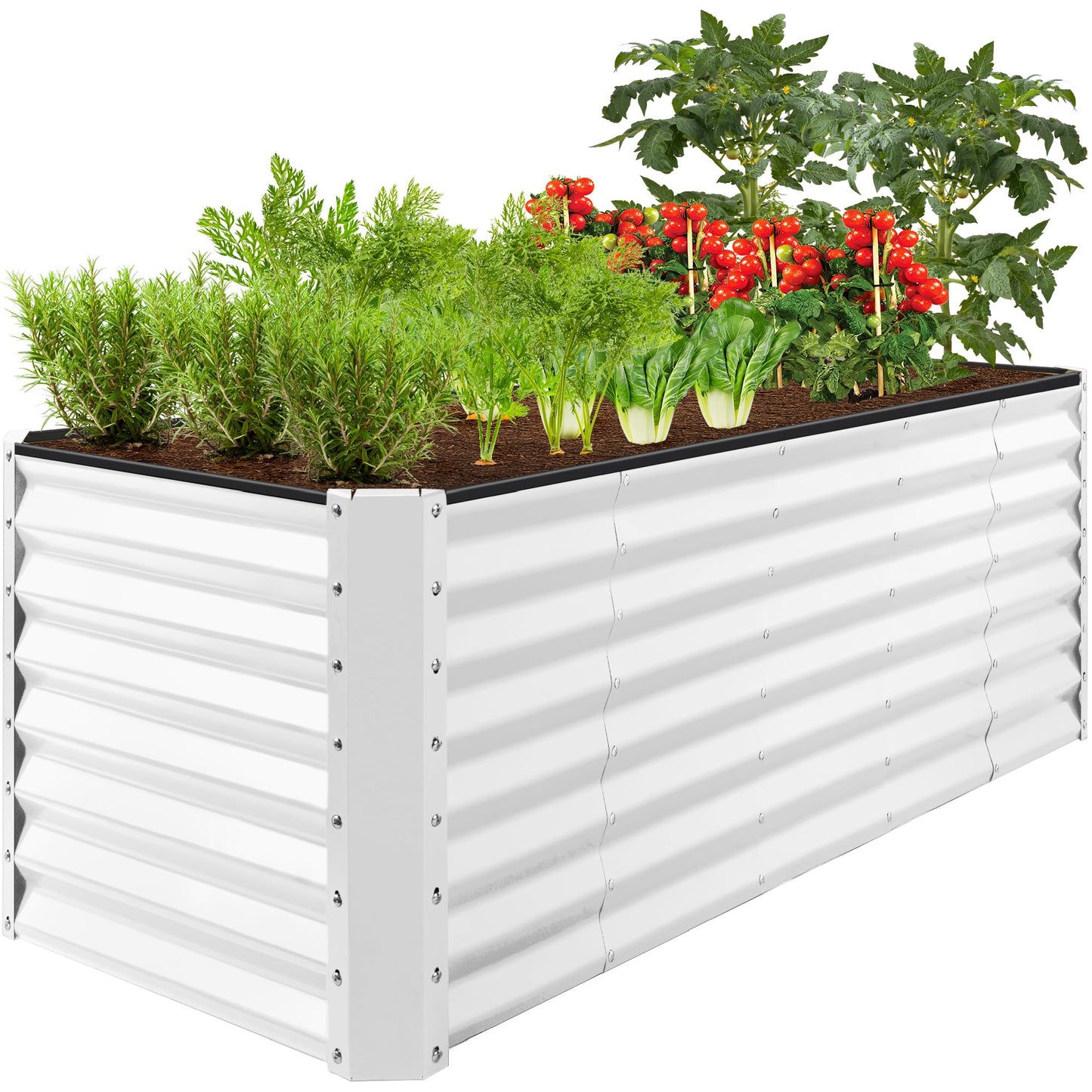 Best Choice Products Outdoor Metal Raised Garden Bed, Planter Box for Vegetables, Flowers, Herbs