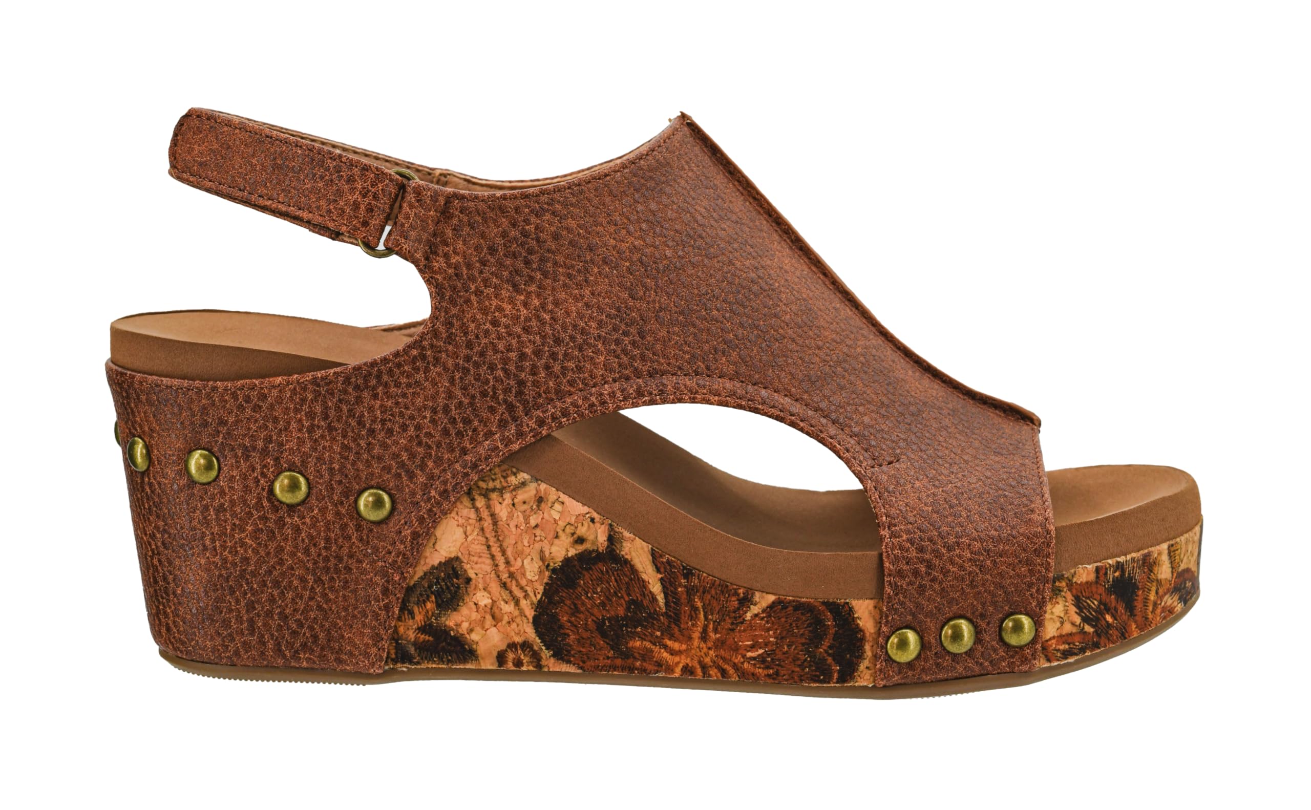 Corkys Footwear Womens Carley Wedges, Featuring Corkys EVA Foam Cushioned Insoles, A 2.5 Inch Heel, Lightweight For All Day Wear, And Hook And Loop Closure