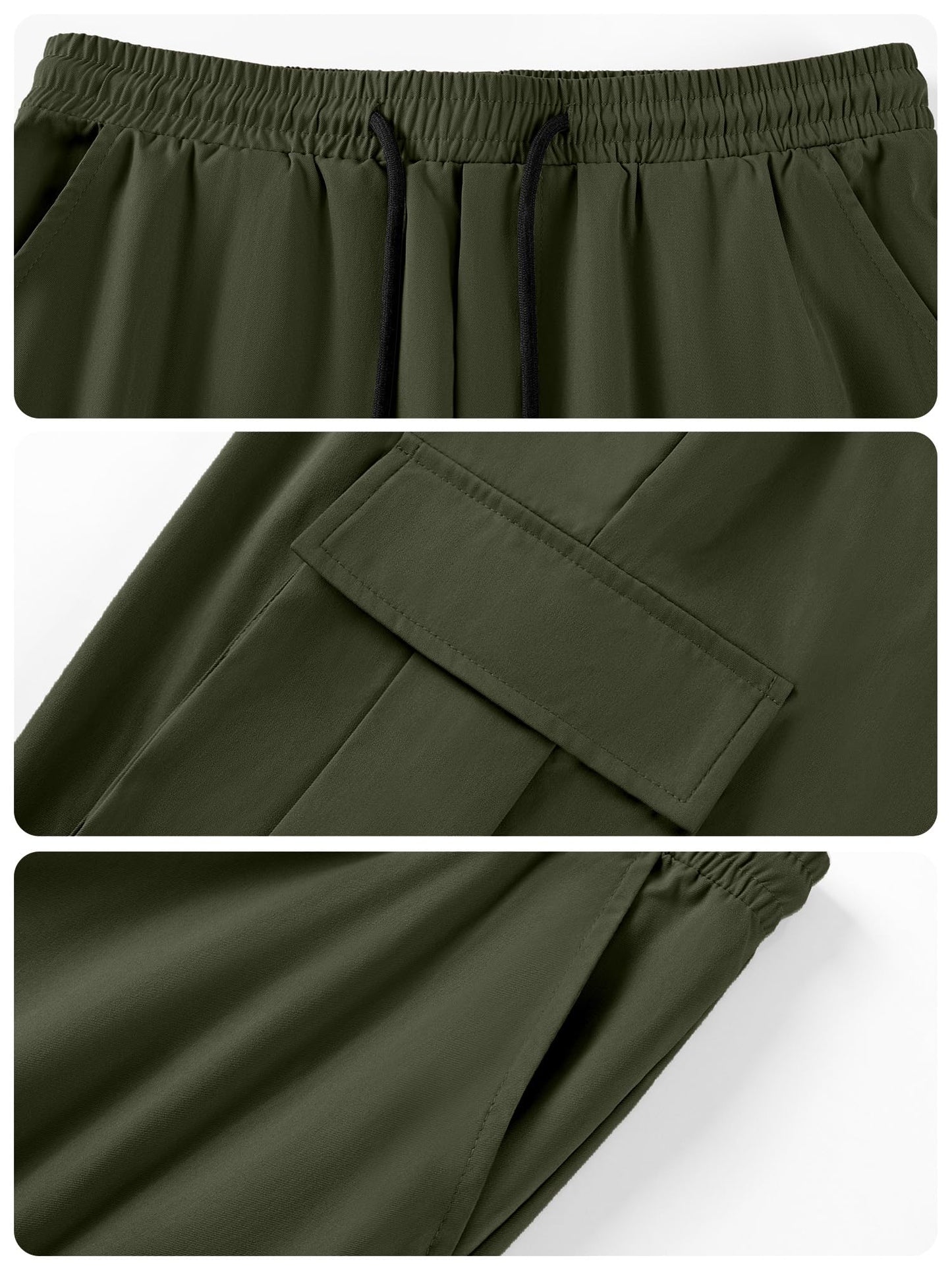 HOTake Men's Casual Cargo Sweatpants Waist Drawstring Joggers Hiking Tactical Pants for Men with Pockets