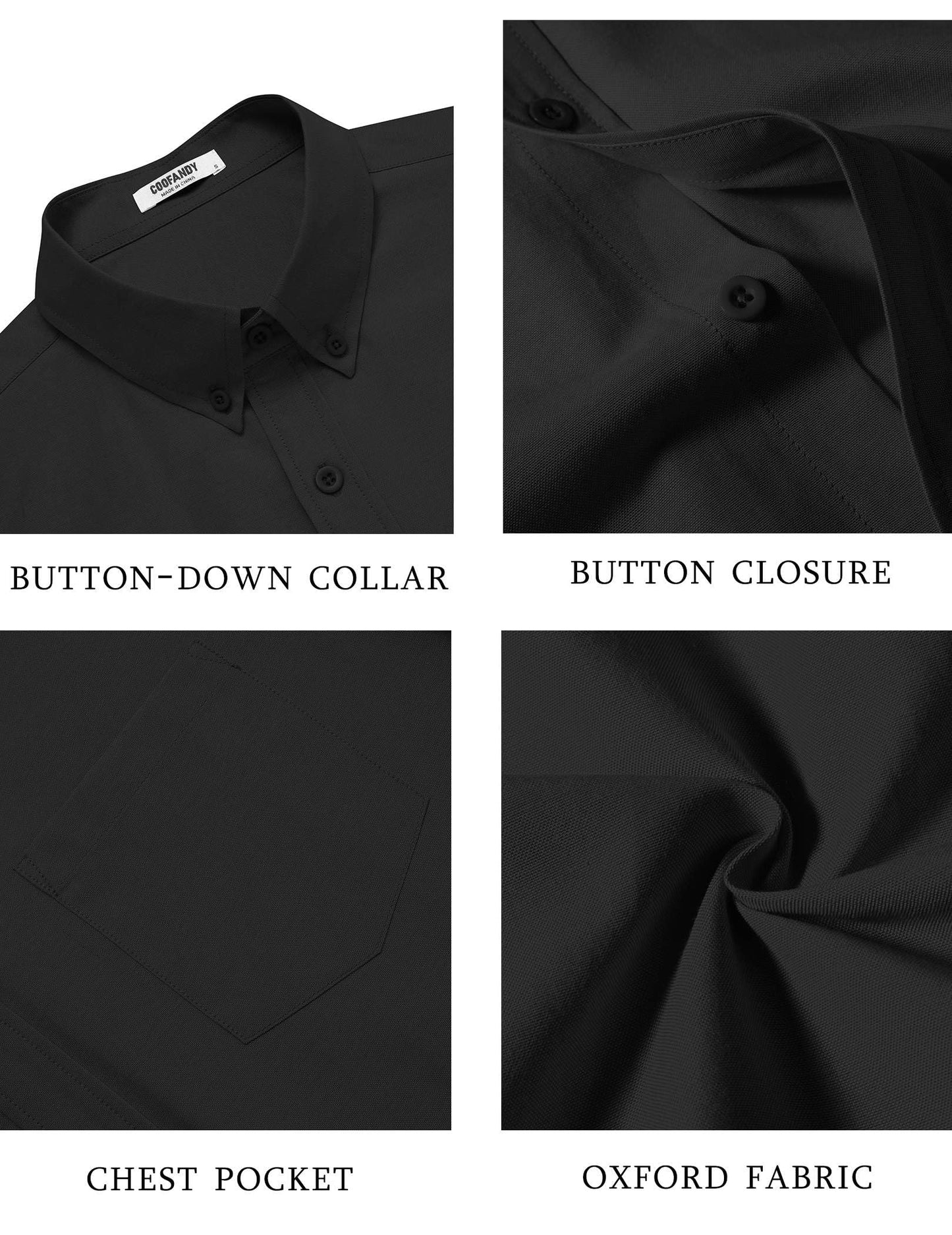 COOFANDY Men's Short Sleeve Oxford Shirt Casual Button Down Shirts Summer Untucked Dress Shirt with Pocket