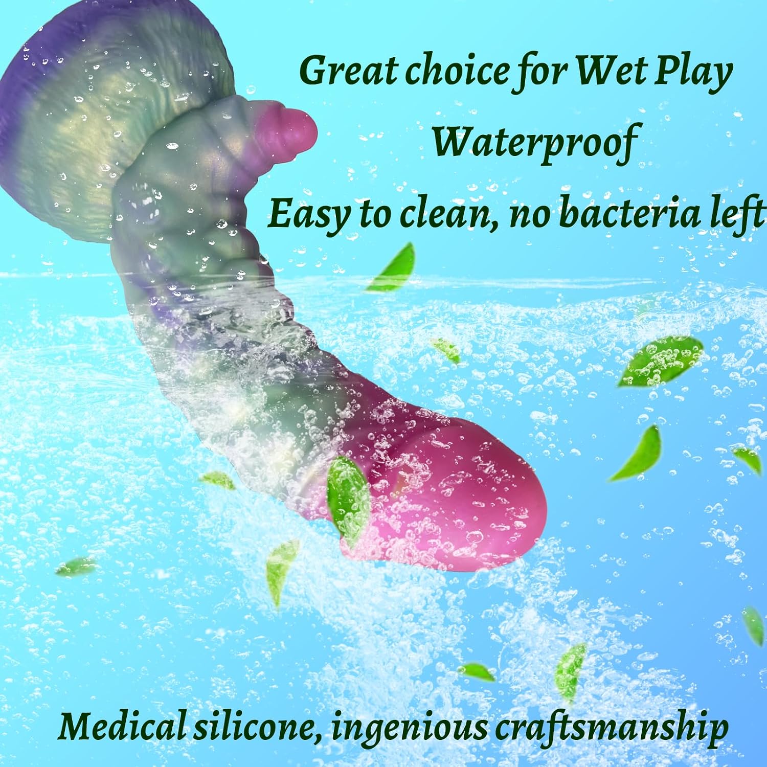 7.2" Creature Cocks Dildo， Realistic Monster with Strong Suction Cup for Hands-Free Pleasure, Dog Knot Silicone Dildo Soft Lifelike Dick for Beginner & Couples Anal Vaginal Sexy Play.
