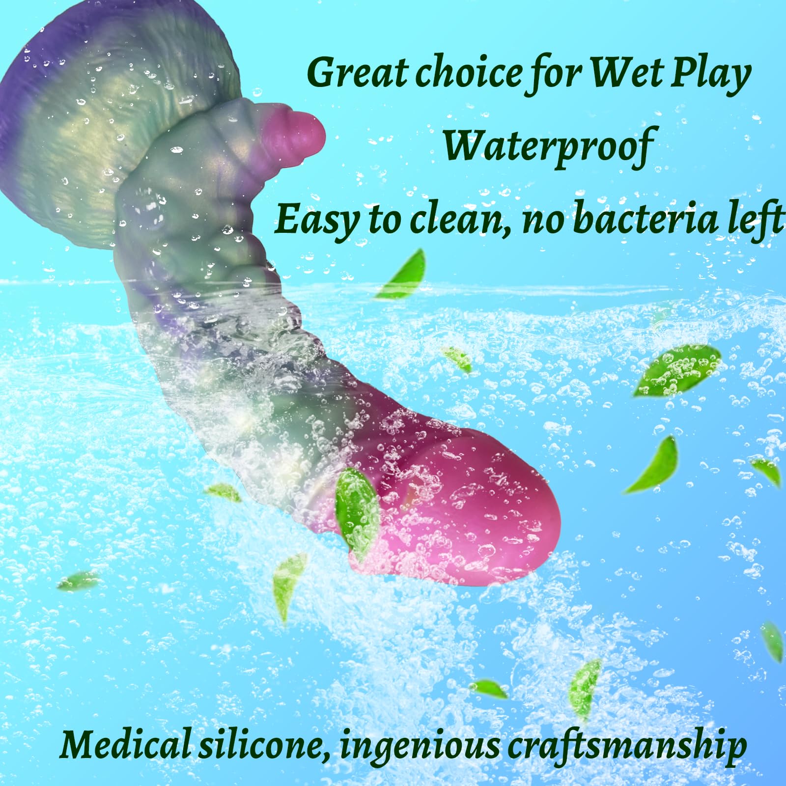 7.2" Creature Cocks Dildo， Realistic Monster with Strong Suction Cup for Hands-Free Pleasure, Dog Knot Silicone Dildo Soft Lifelike Dick for Beginner & Couples Anal Vaginal Sexy Play.
