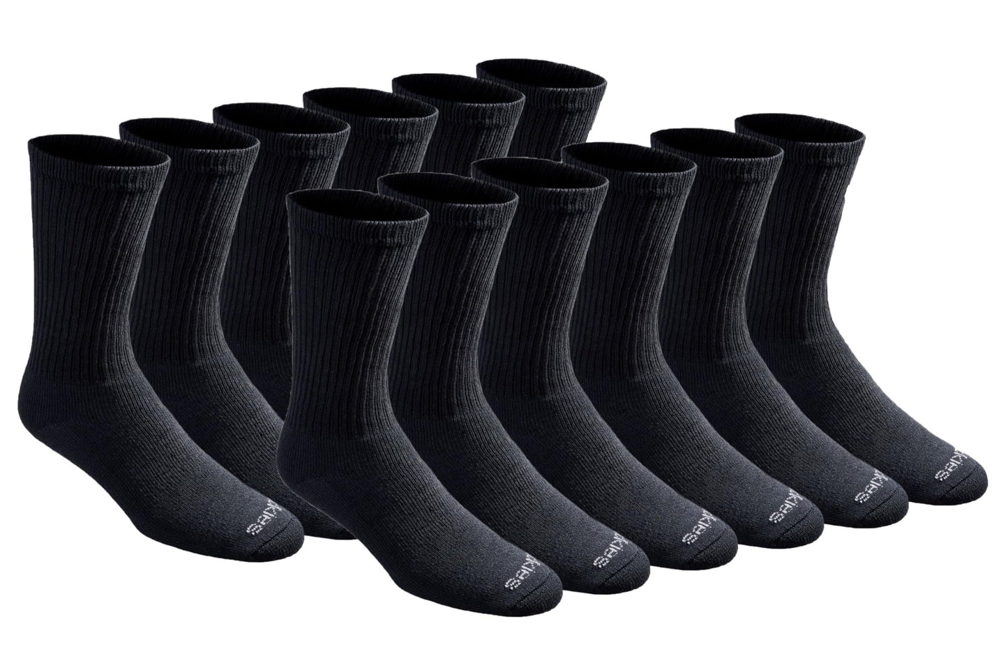 Dickies Men's Dri-Tech Essential Moisture Control Crew Socks, Available in M-XXL (6, 12 Pairs)