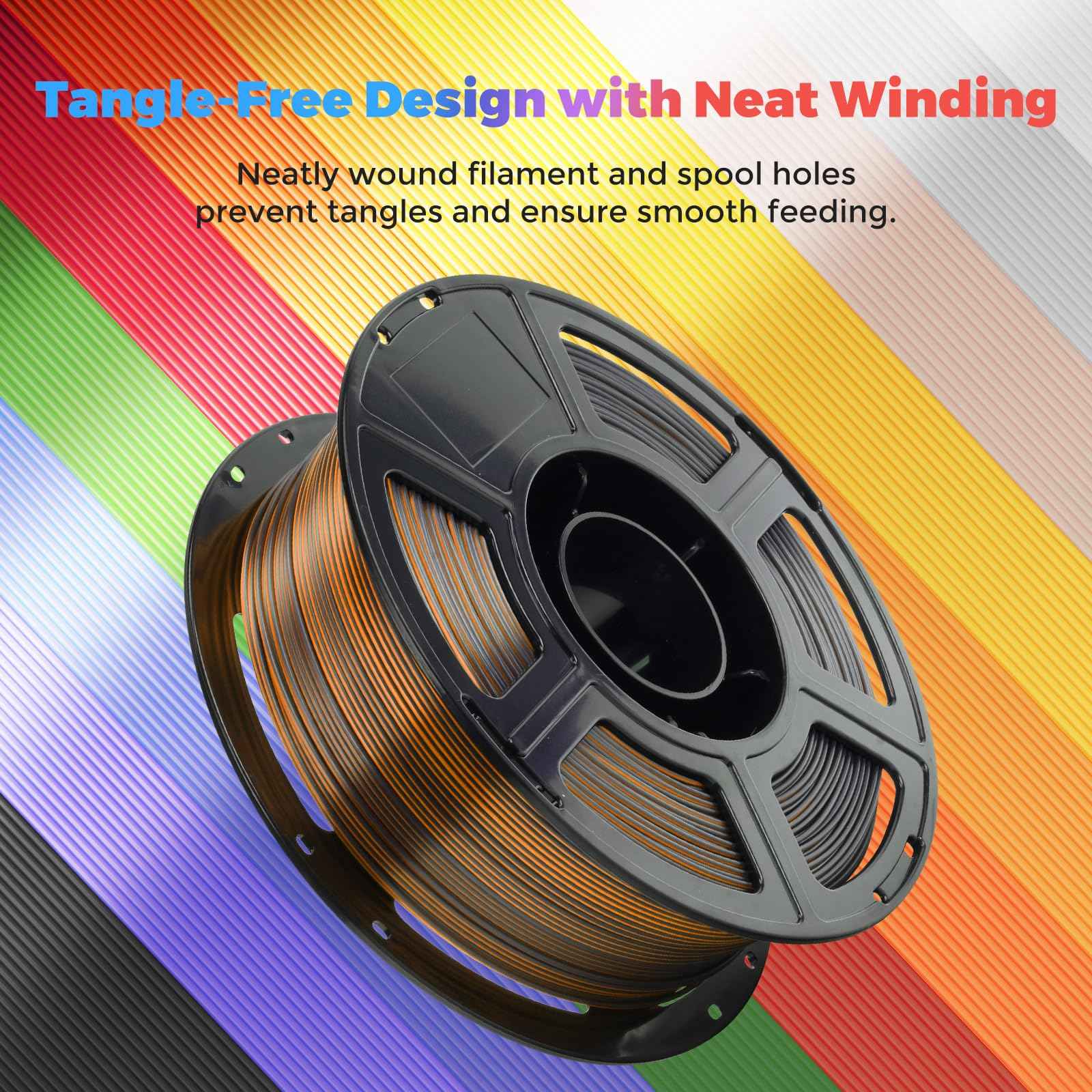 FLASHFORGE Silk PLA Filament 1.75mm, 3D Printer Filament 1kg (2.2lbs) Spool, Smooth and Silky Texture 3D Printing Filament, Dimensional Accuracy +/- 0.02mm