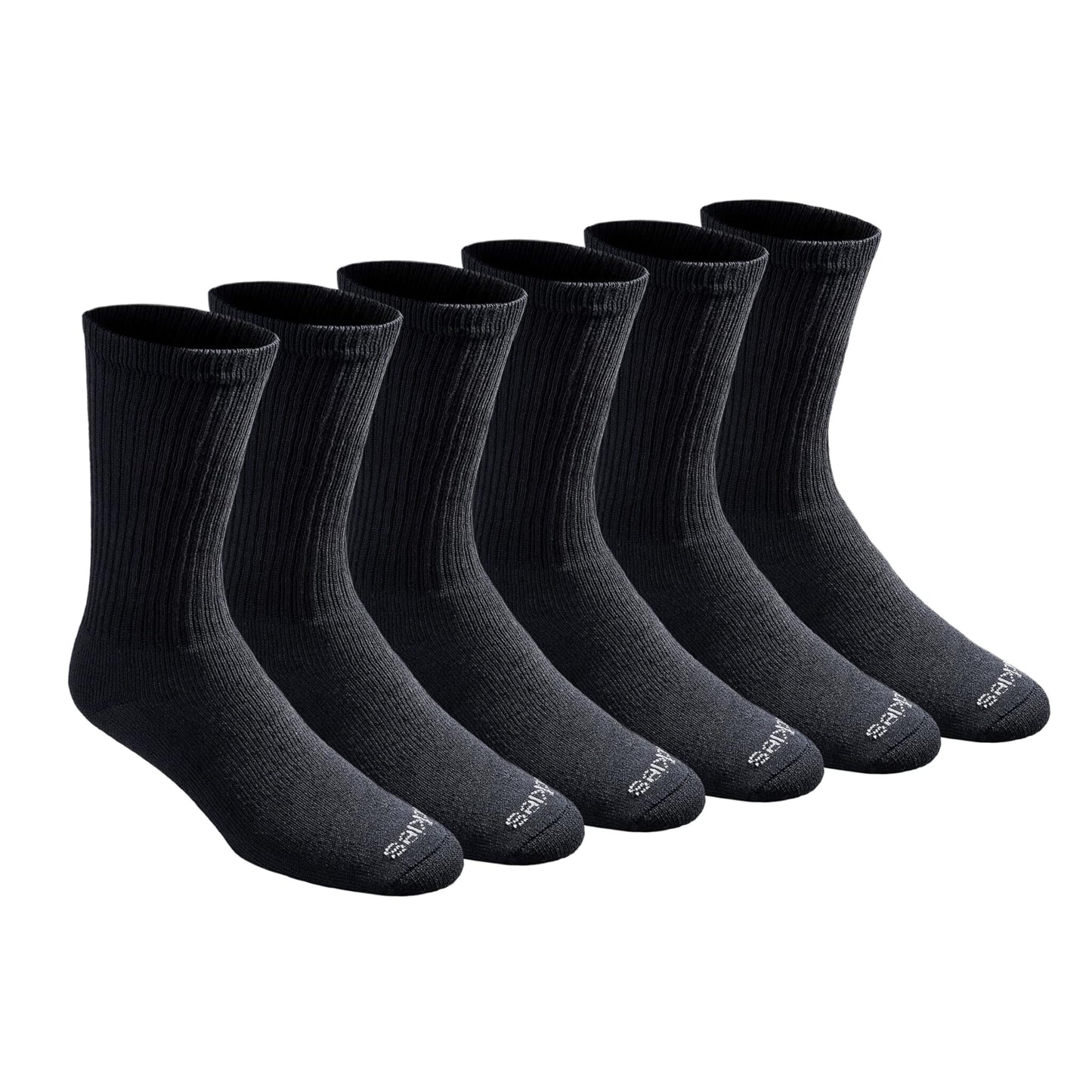 Dickies Men's Dri-Tech Essential Moisture Control Crew Socks, Available in M-XXL (6, 12 Pairs)