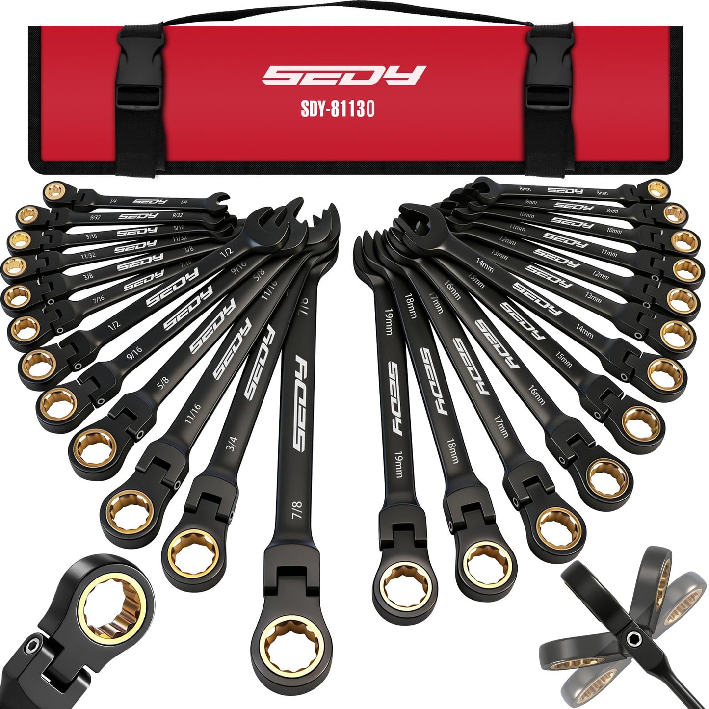 SEDY SAE & Metric Combination Wrenches