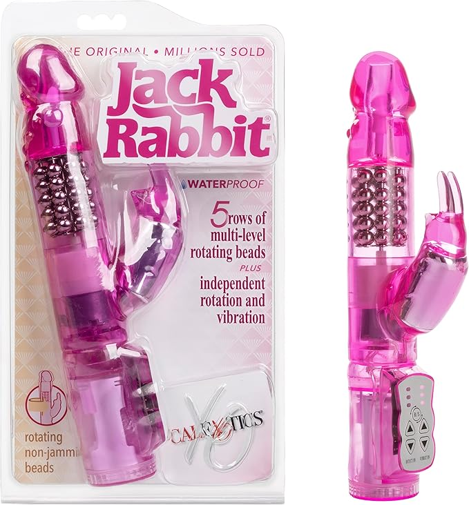 CalExotics Waterproof Jack Rabbit Vibrator Rotating Shaft Pink