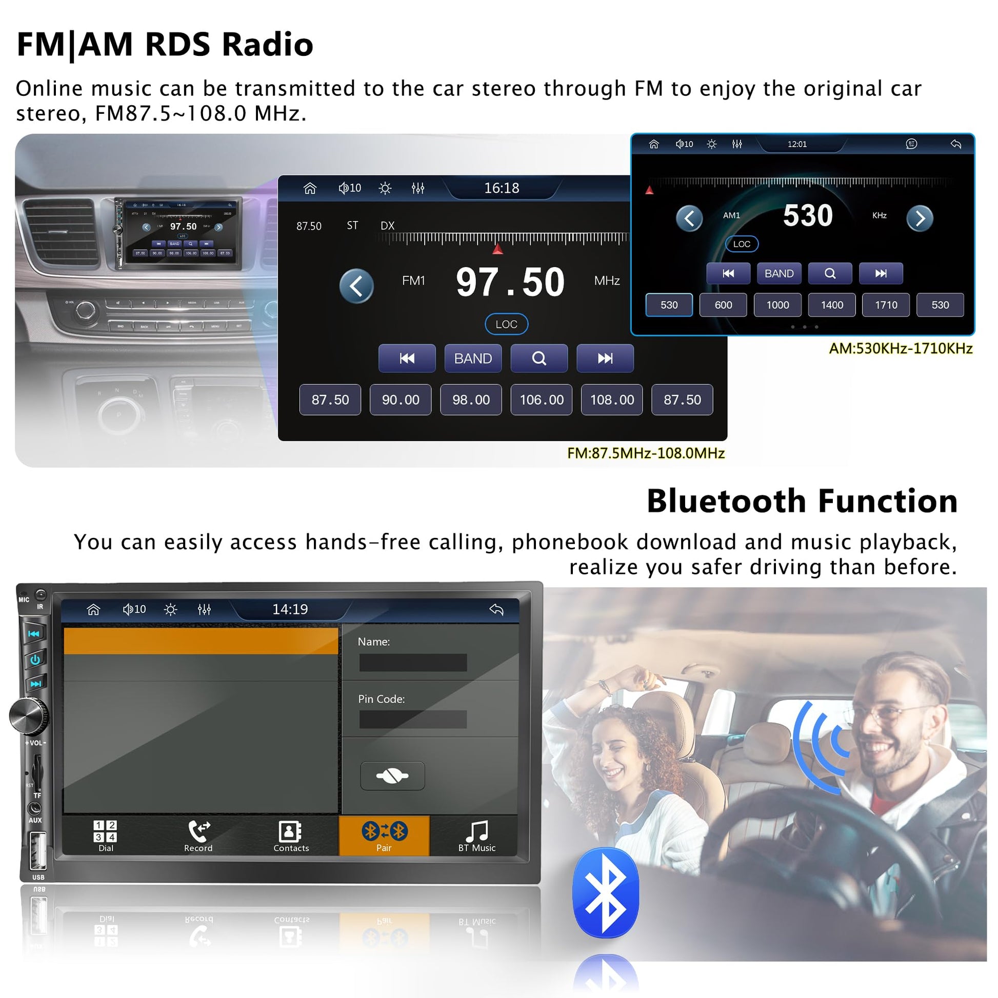7inch Wireless Carplay Stereo
