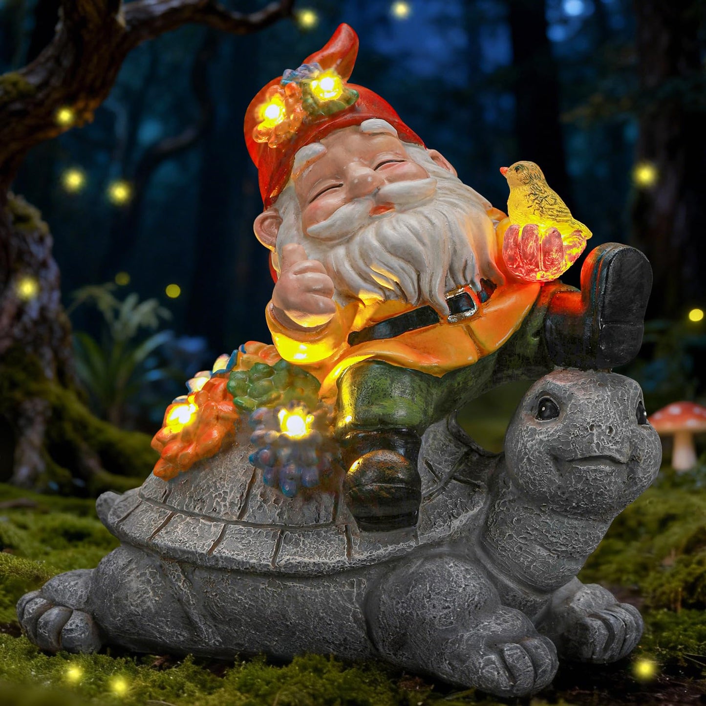 Ayadon Solar Garden Animal Lantern Statue Figurine Lights Decor for Patio Yard