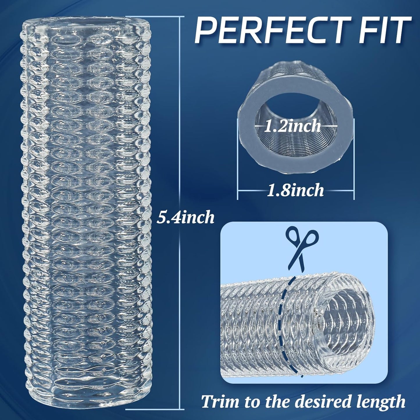 Penis Sleeve Male Sex Toy, X-pidany Trim-to-fit Girth Enhancer Cock Sleeve, Reusable & Elastic Texture Penis Extender Penis Pump, Delay Ejaculation Enhance Erection, Adult Sex Toys & Games for Couples