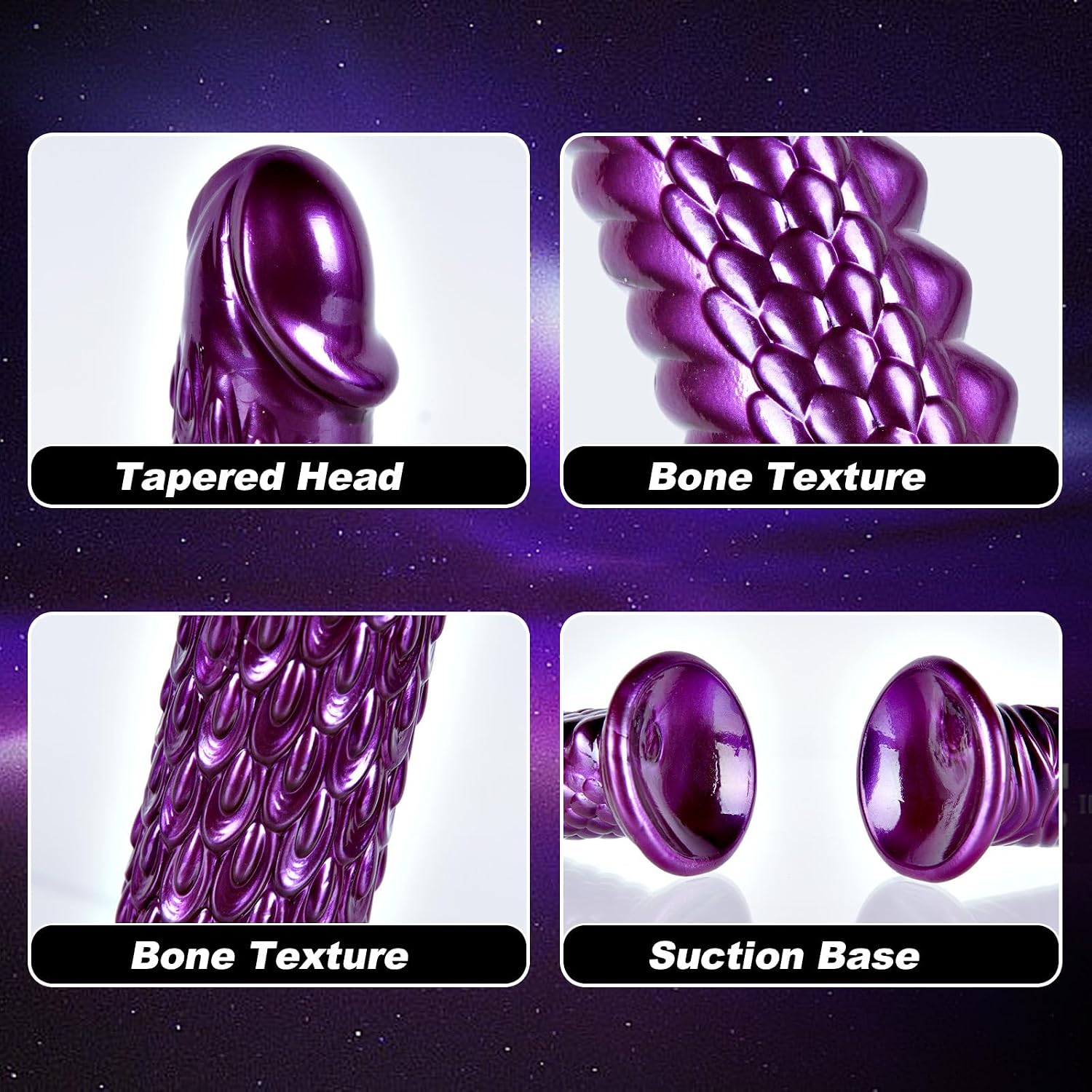 Umania 2-Pack Realistic Dragon Dildo Set 7.5in Purple