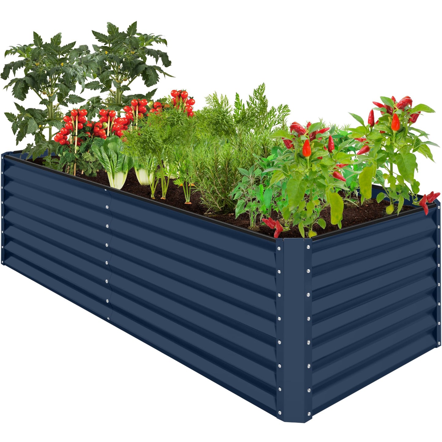 Best Choice Products Outdoor Metal Raised Garden Bed, Planter Box for Vegetables, Flowers, Herbs