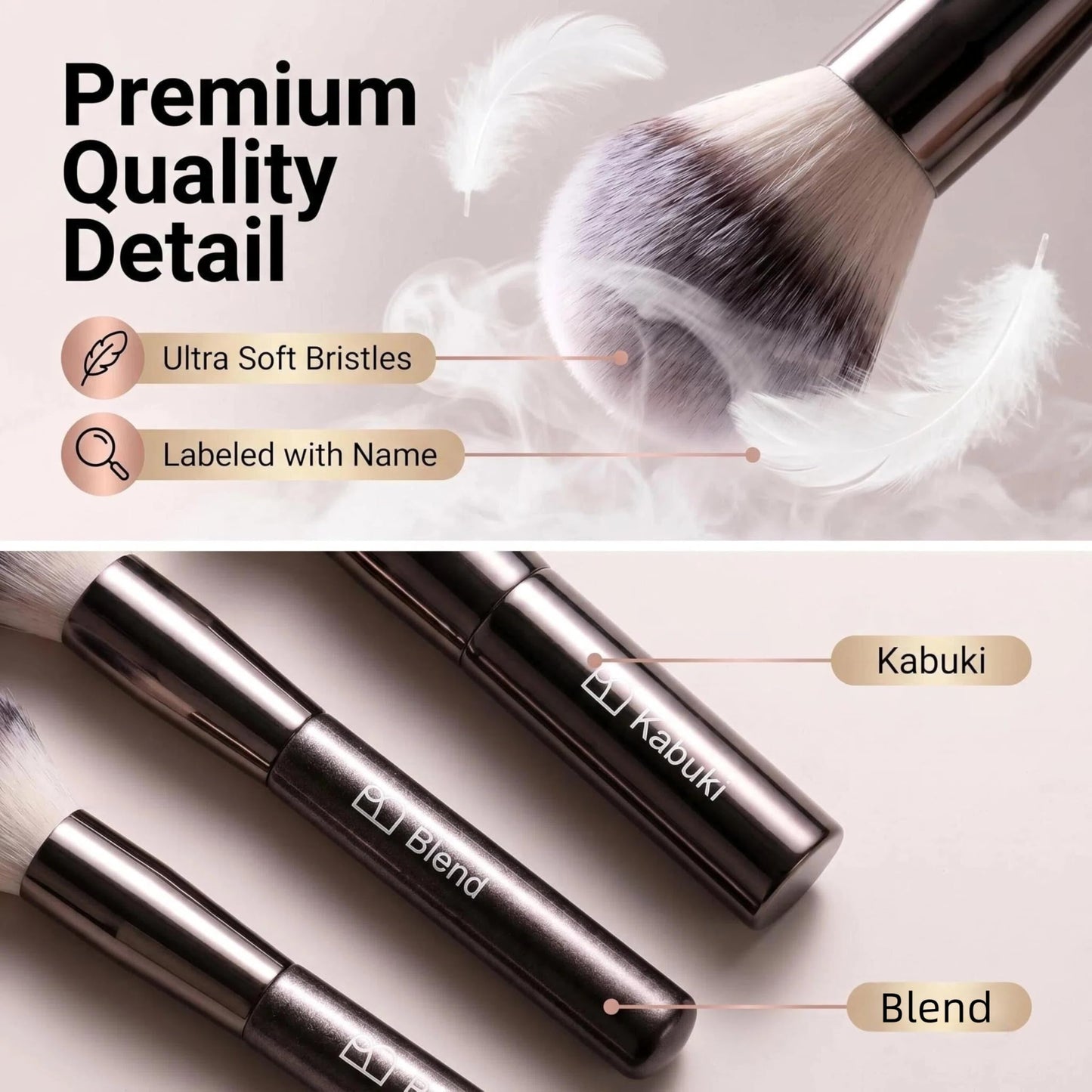 BS-MALL Makeup Brushes Kit – Professional Makeup Tools with Travel Case, Includes Foundation, Powder, Concealer, Lip & Eyeshadow Brushes for Daily Use & Versatile Occasions