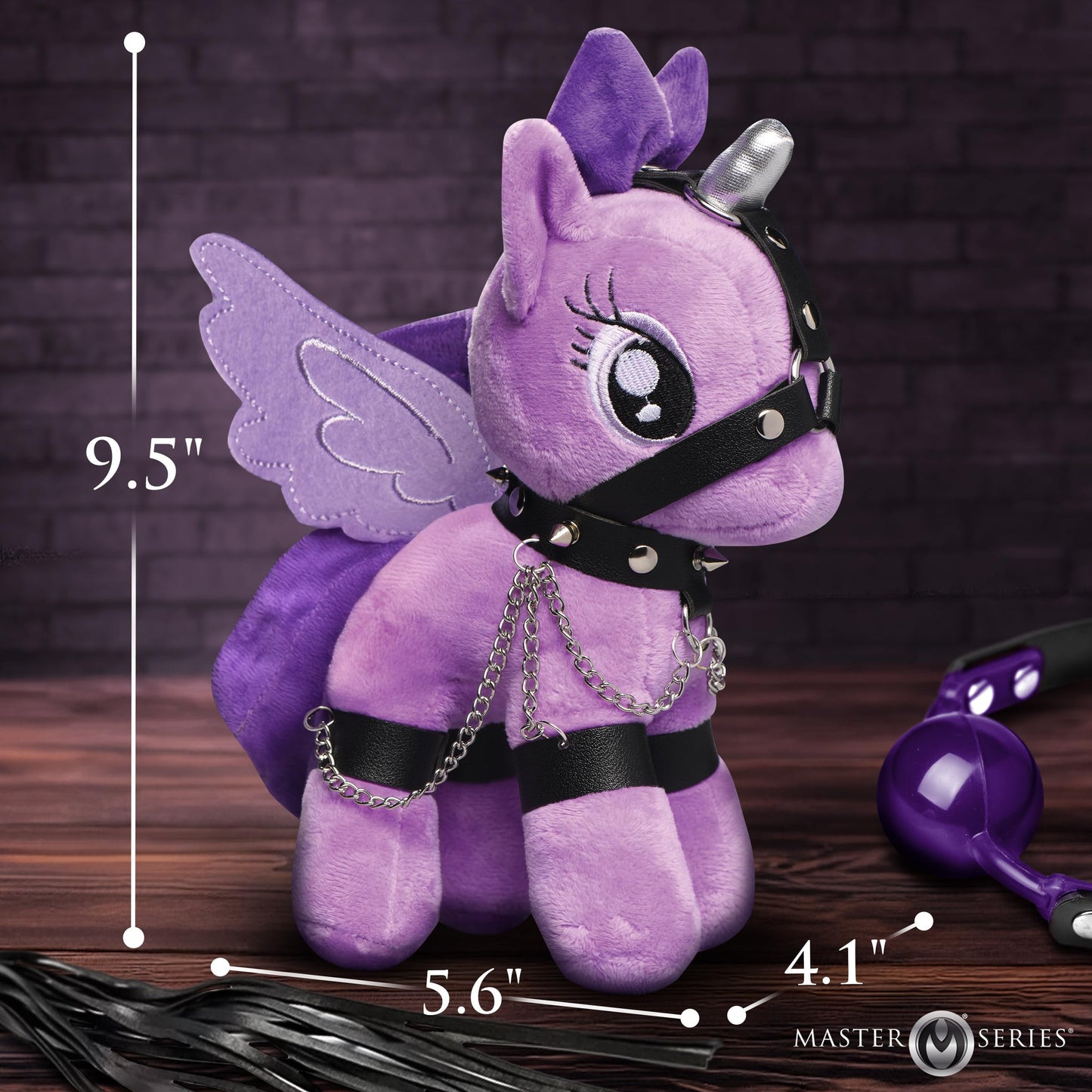 Master Series Scarlet Chainheart Bondage Pony Plush