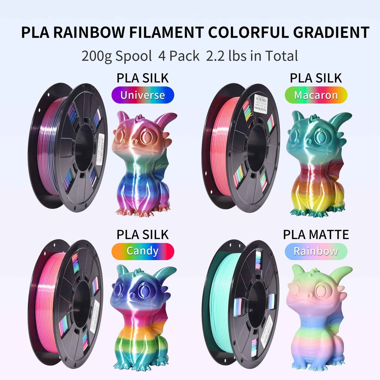 RAMBERY 4 Pack 3D Printer Filament