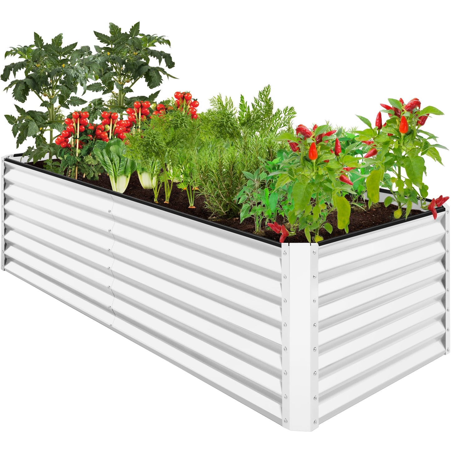 Best Choice Products Outdoor Metal Raised Garden Bed, Planter Box for Vegetables, Flowers, Herbs