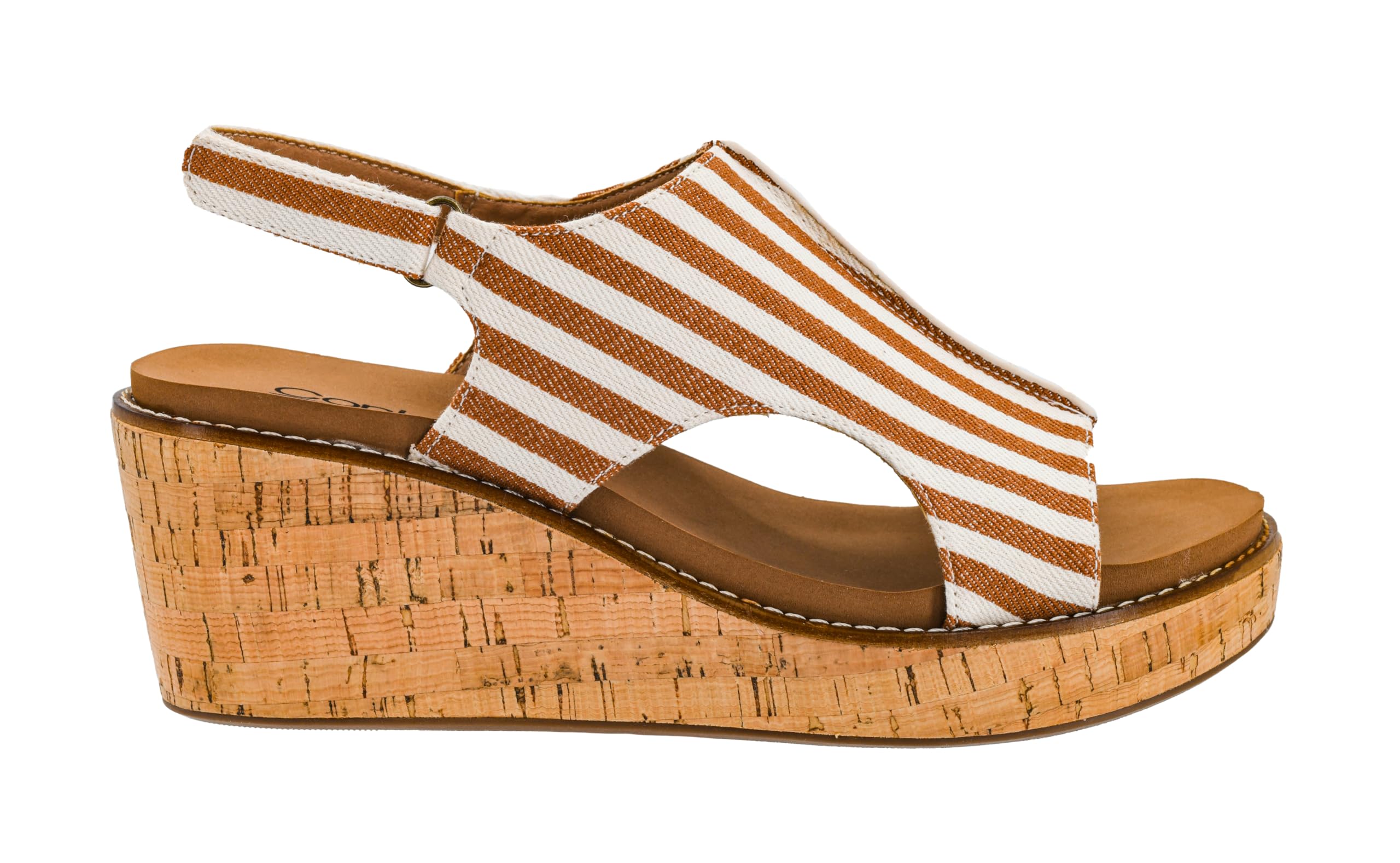 Corkys Footwear Womens Carley Wedges, Featuring Corkys EVA Foam Cushioned Insoles, A 2.5 Inch Heel, Lightweight For All Day Wear, And Hook And Loop Closure