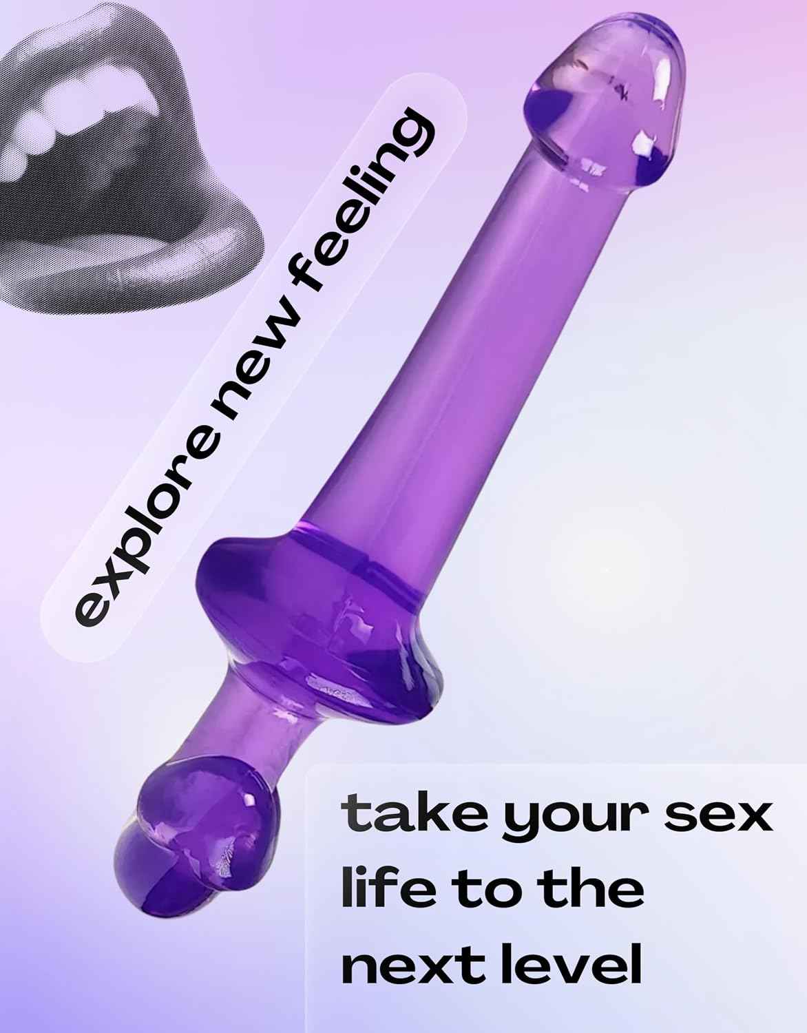 Strap on Dildo for Lesbians | Double-Ended Silicone Long Dildo Hands Free Masturbators Fantasy, Realistic Double-Ended Adult Anal Sex Toys