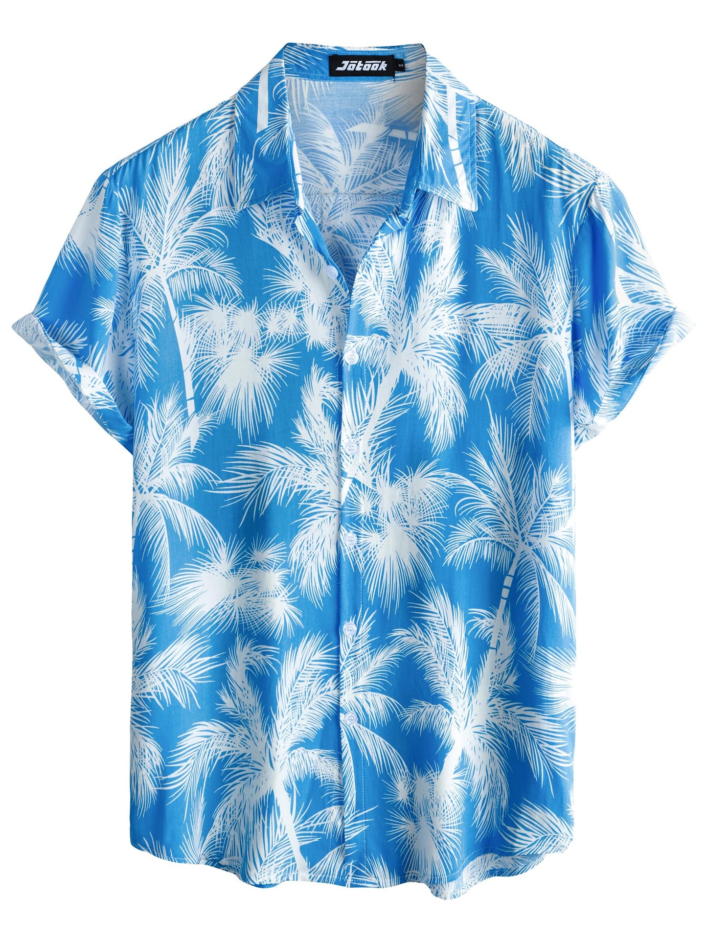 JOTOOK Mens Hawaiian Shirt Short Sleeve Button Down Tropical Shirts Casual Floral Summer Beach Shirt