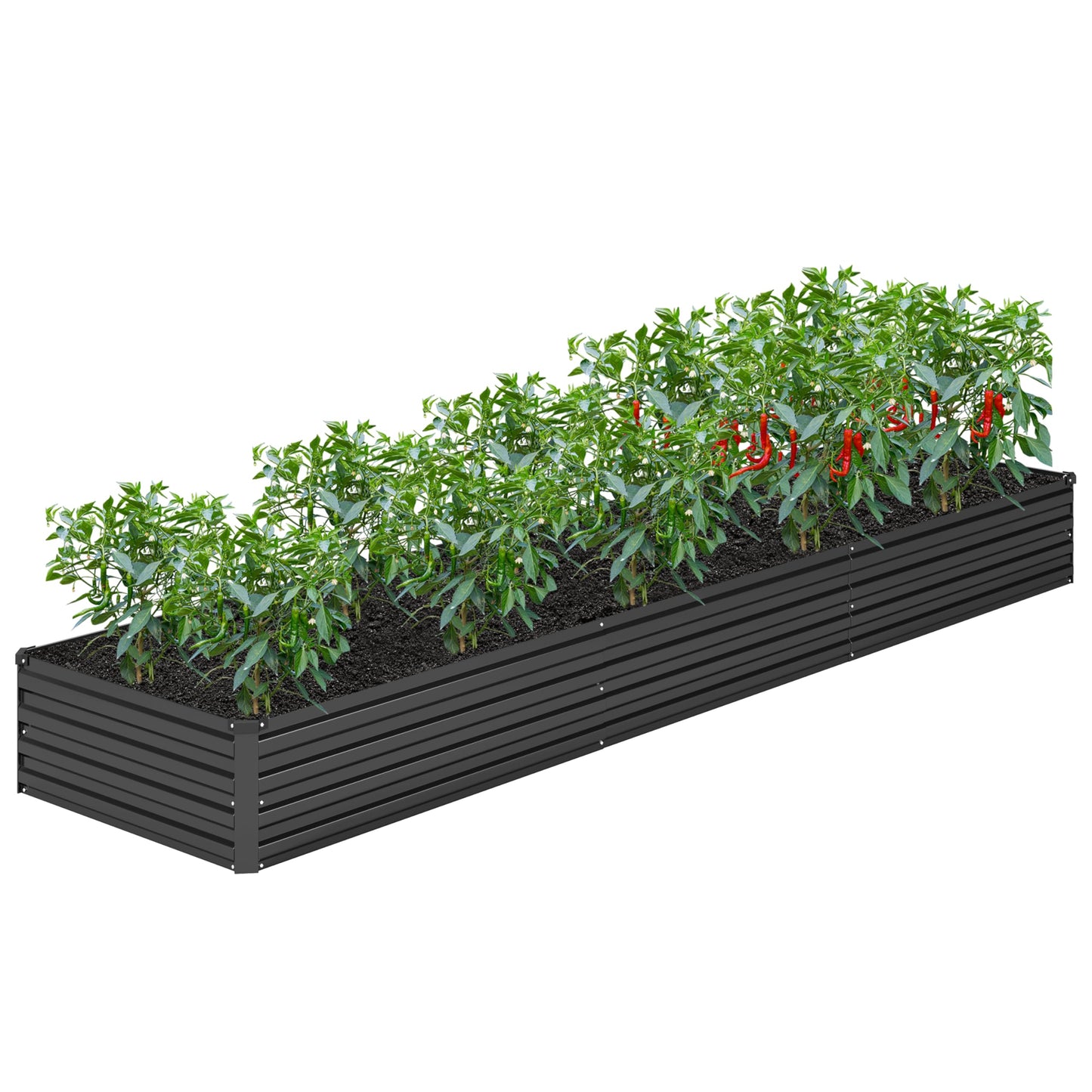 DIIYIV Galvanized Raised Garden Bed,Raised Graden Bed-Square Metal Garden Bed,Large Planter Raised Bed Outdoor,Garden Box for Vegetables,Flower,herb