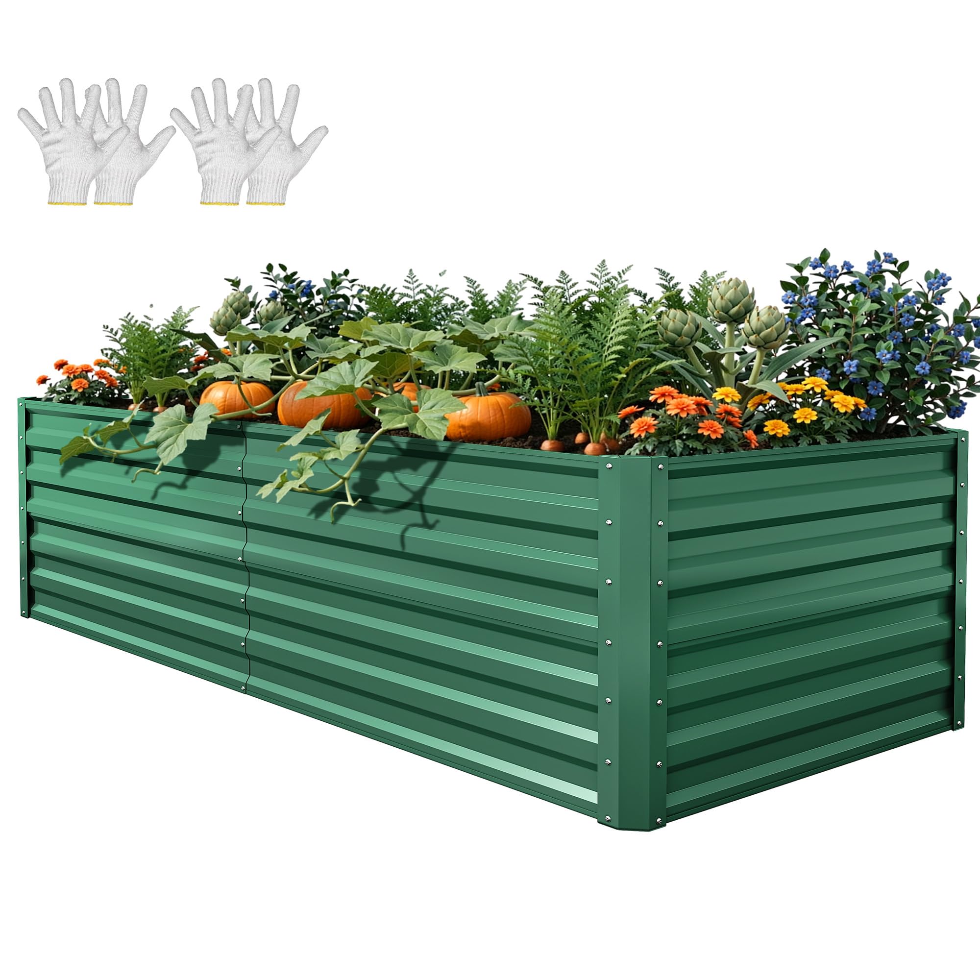 YITAHOME Raised Garden Bed Kit with Gloves, Ground Nails, Support Rod-1