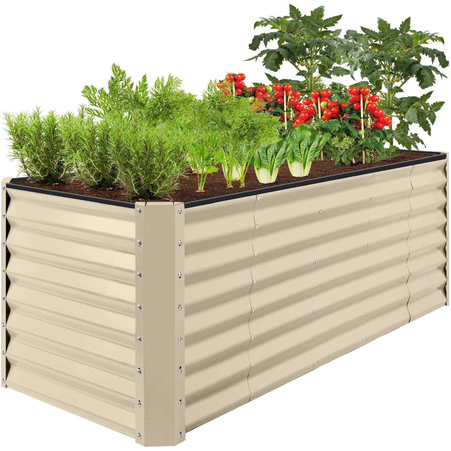 Best Choice Products Outdoor Metal Raised Garden Bed, Planter Box for Vegetables, Flowers, Herbs