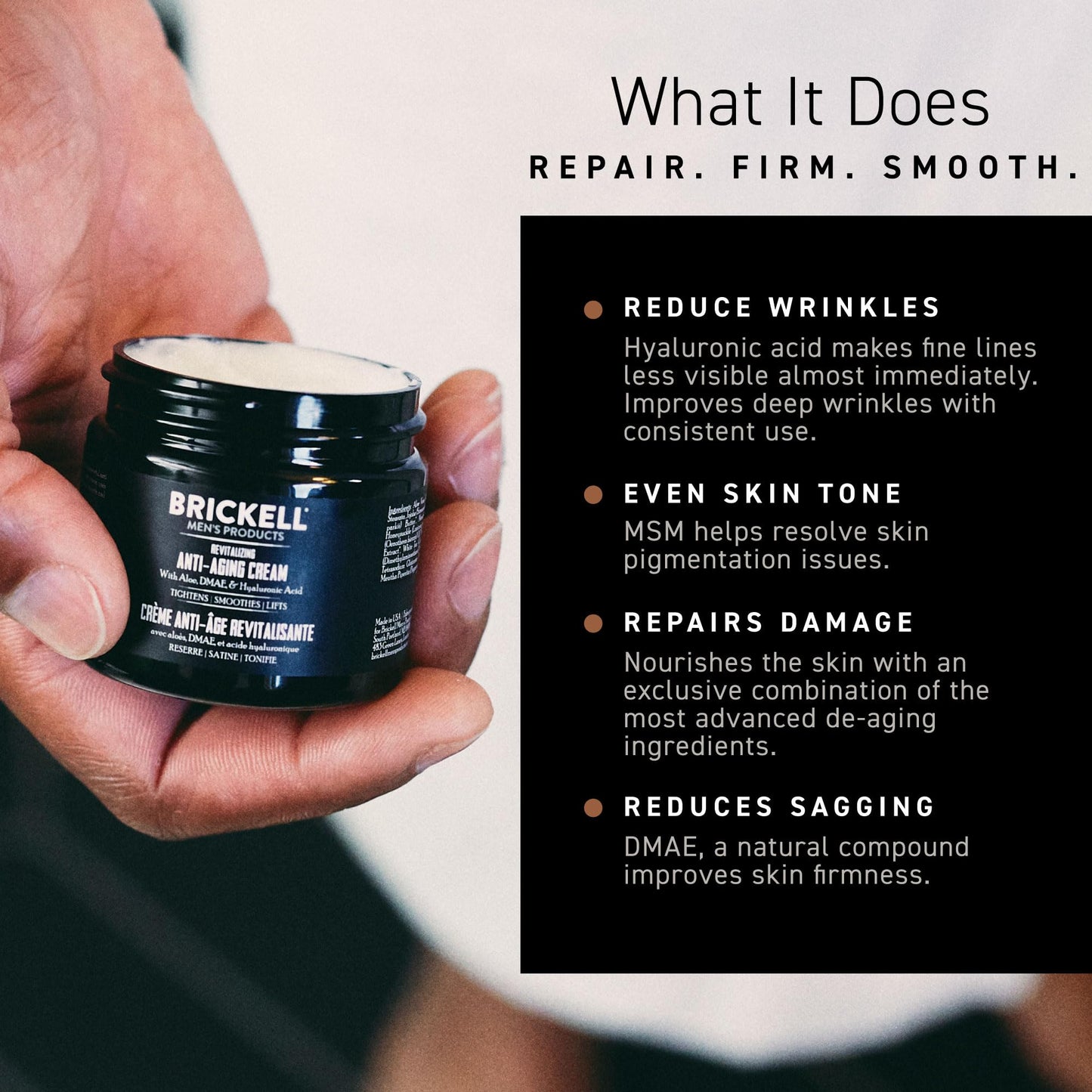 Brickell Men's Revitalizing Anti-Aging Cream For Men, Natural and Organic Anti Wrinkle Night Face Cream To Reduce Fine Lines and Wrinkles, 2 Ounce