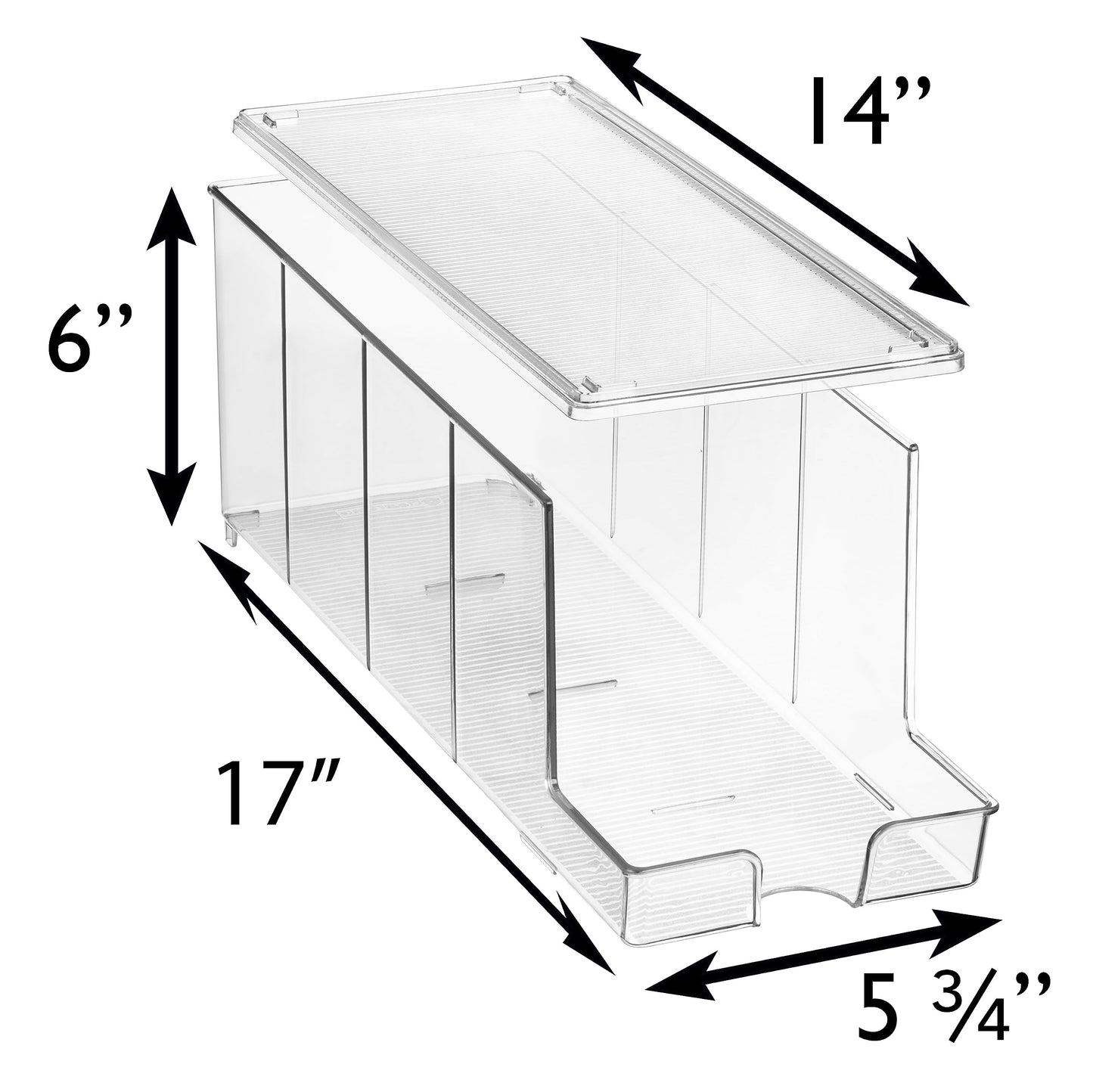 ClearSpace Drink Organizer for Fridge & Soda Can Dispenser