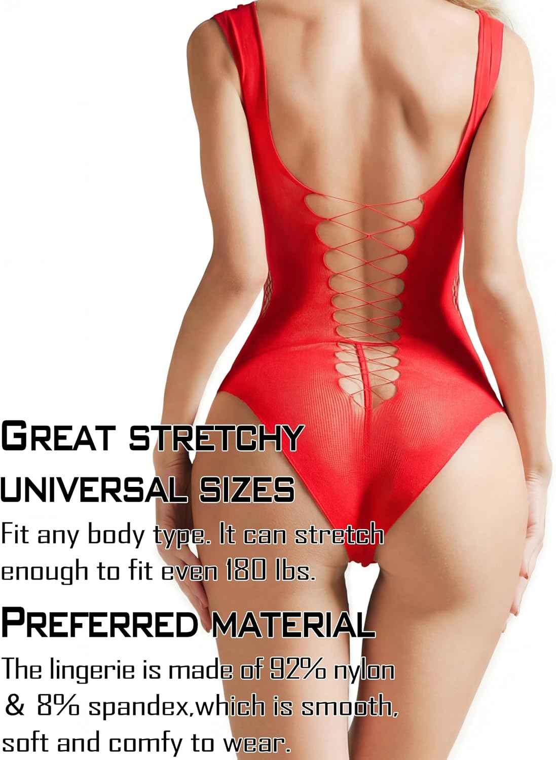 Famstar Sexy Lingerie for Women Naughty Fishnet Lingerie Set Bodysuit Outfits Teddy Babydoll Erotic Mesh Women’s Outfits