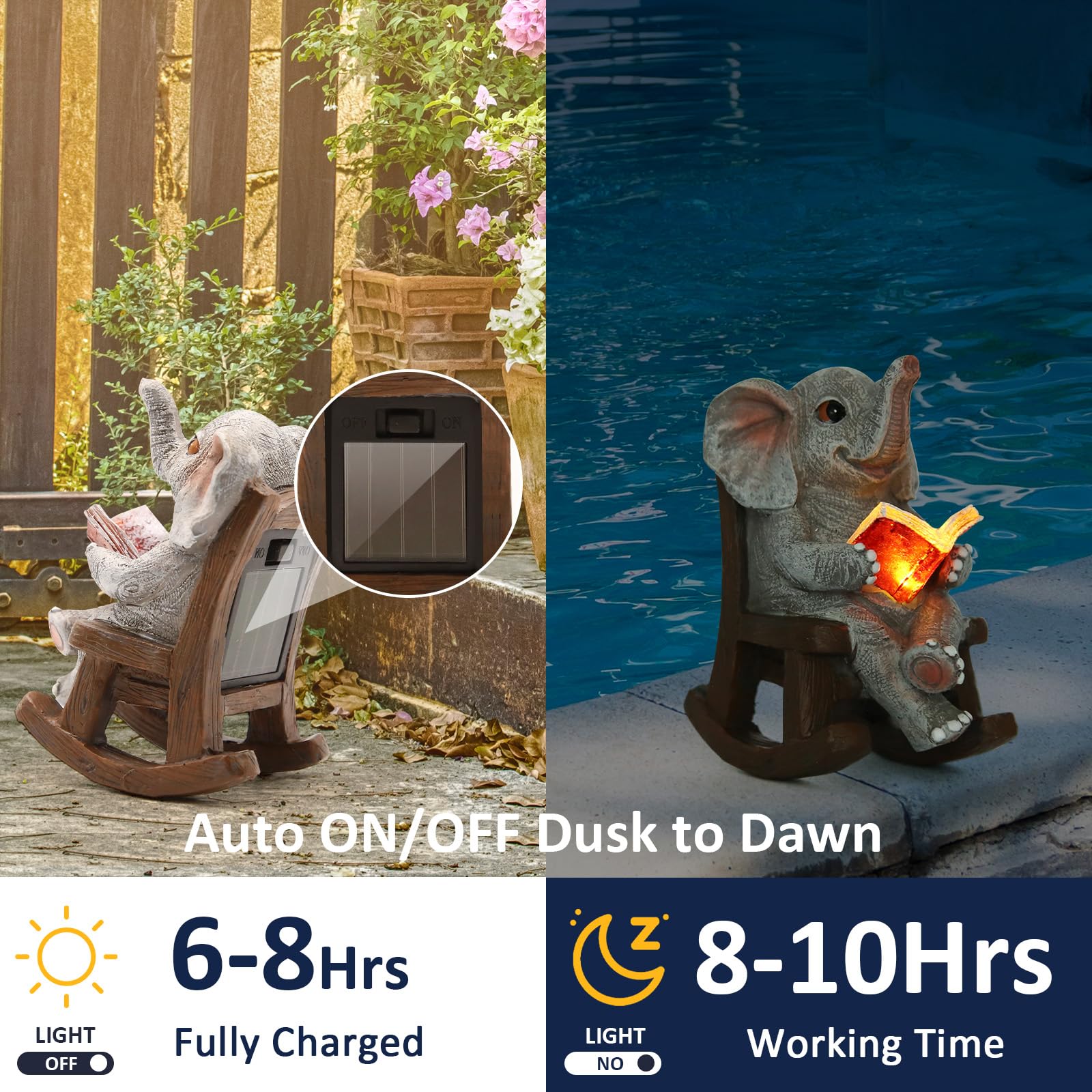 FOXMIS 6in Frogs Statues Decor