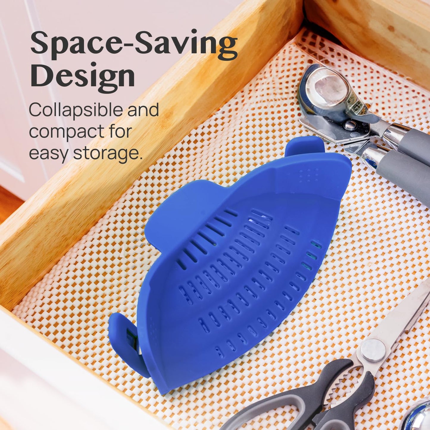 Kitchen Gizmo Collapsible Rice Strainer - Silicone Rice Washer Strainer Bowl - BPA Free