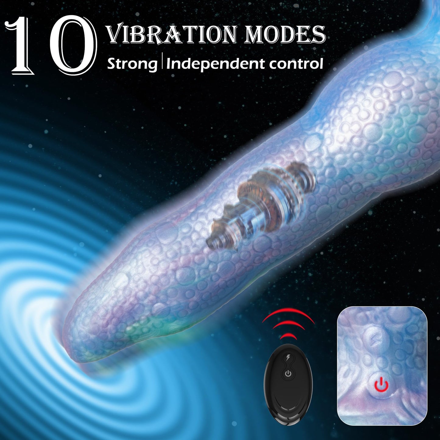 SHIJI 8.7'' Fantasy Thrusting Dildo Vibrator Sex Toy,3 Fast Thrusting & 10 Vibration Modes,Women G-spot Dildo Male Prostate Massager with Strong Suction Cup,Remote Control Vaginal Clit Anal Stimulator