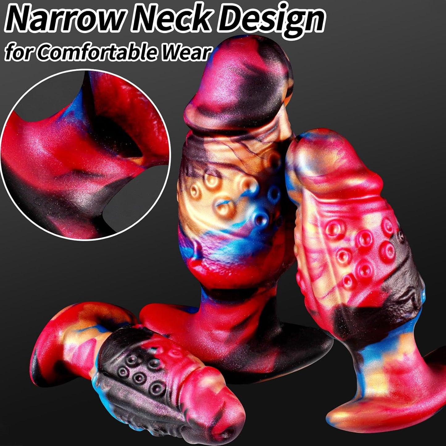 Monster Anal Plug Wearable Fantasy Octopus Butt Plug with Narrow Neck Silicone Tentacle Anal Dilator Trainer Stretcher Prostate Massager G-spot Sex Toy for Couples Men Women Masturbation (S)