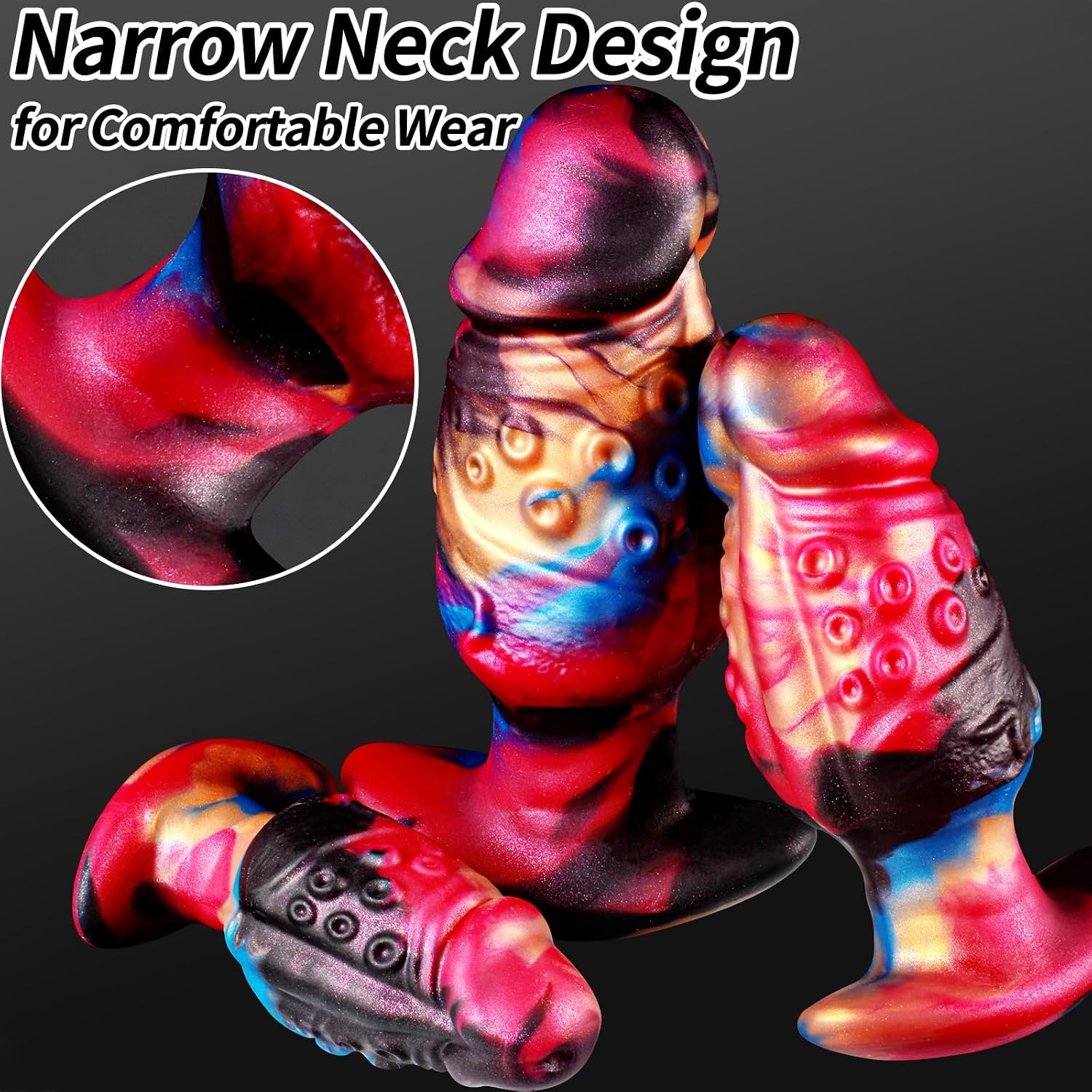Monster Anal Plug Wearable Fantasy Octopus Butt Plug with Narrow Neck Silicone Tentacle Anal Dilator Trainer Stretcher Prostate Massager G-spot Sex Toy for Couples Men Women Masturbation (S)