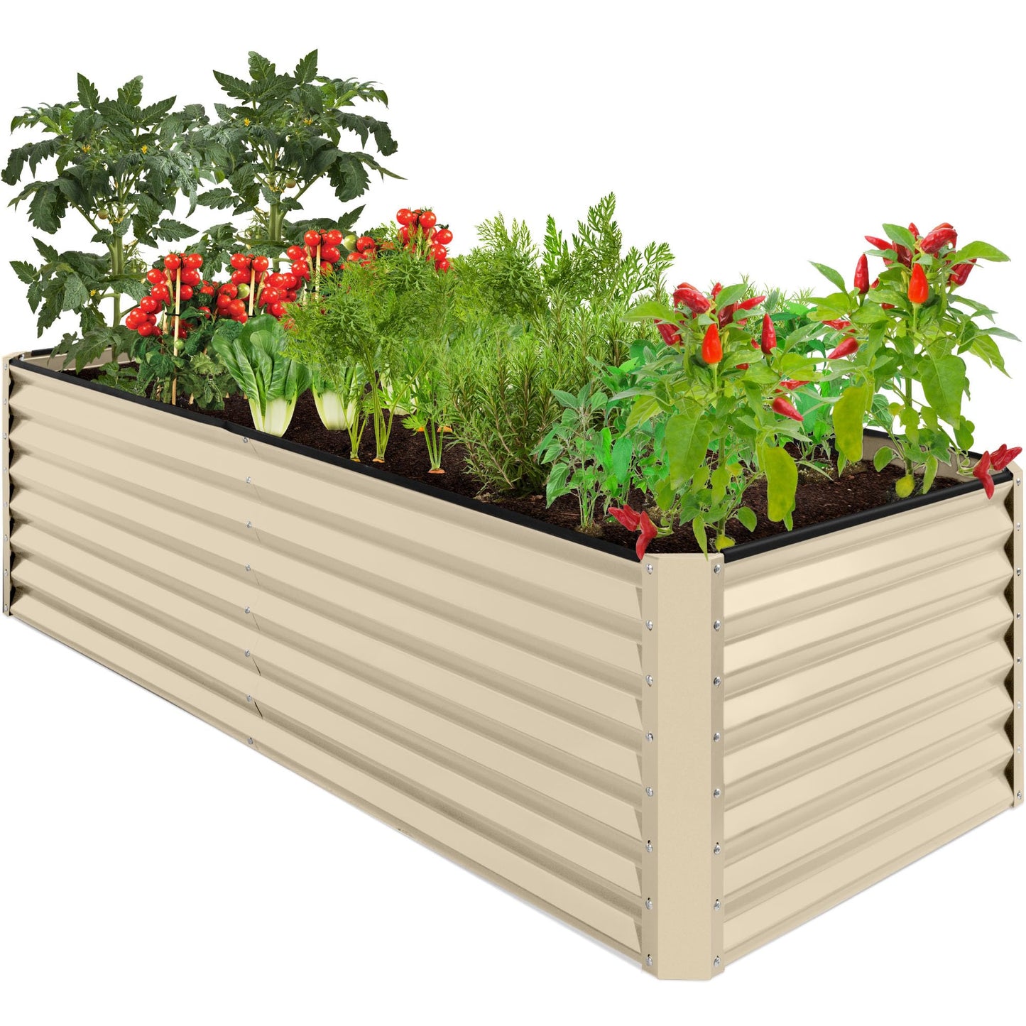 Best Choice Products Outdoor Metal Raised Garden Bed, Planter Box for Vegetables, Flowers, Herbs