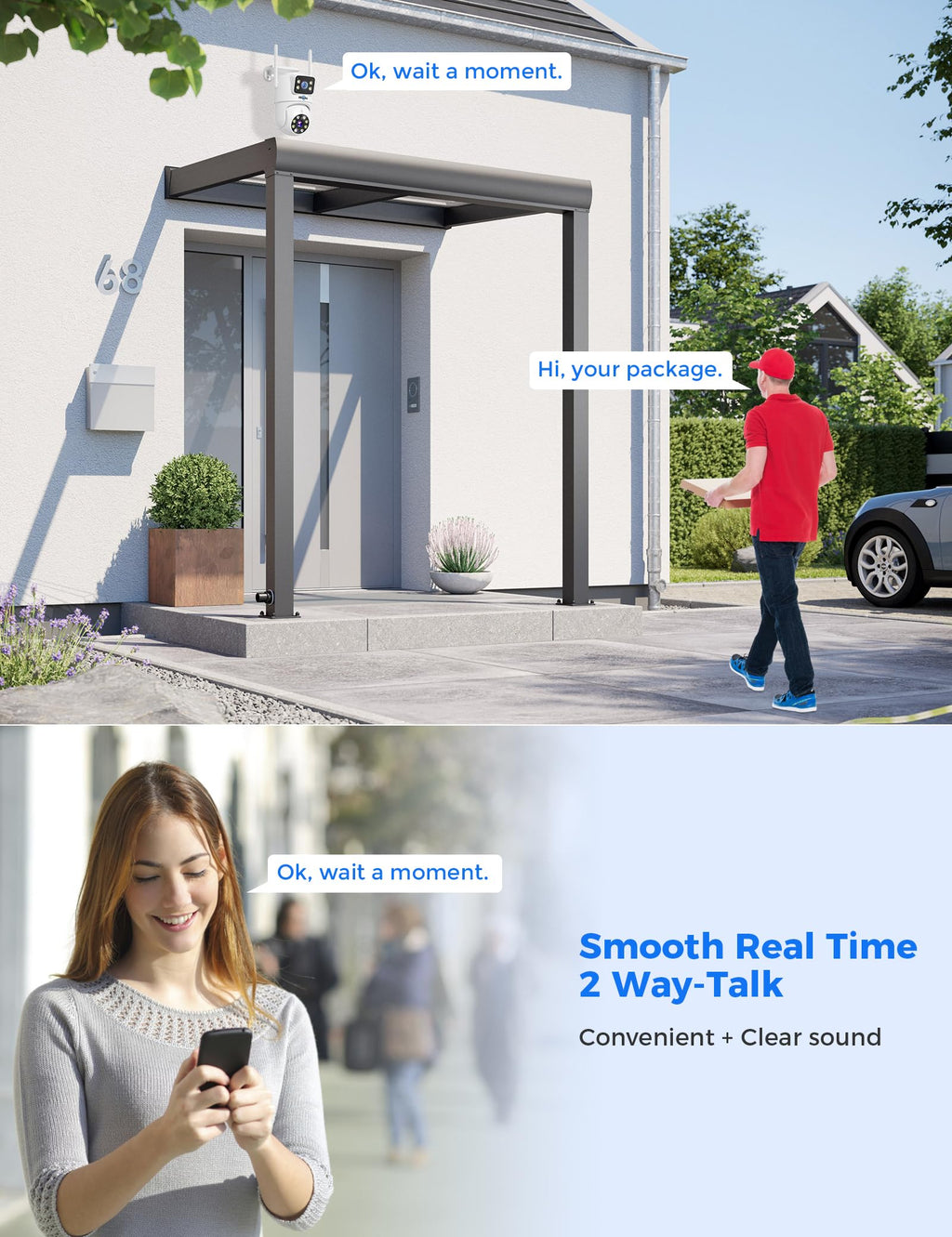 Hiseeu Wireless Security Camera System, 5G/2.4G WiFi,Dual Lens View