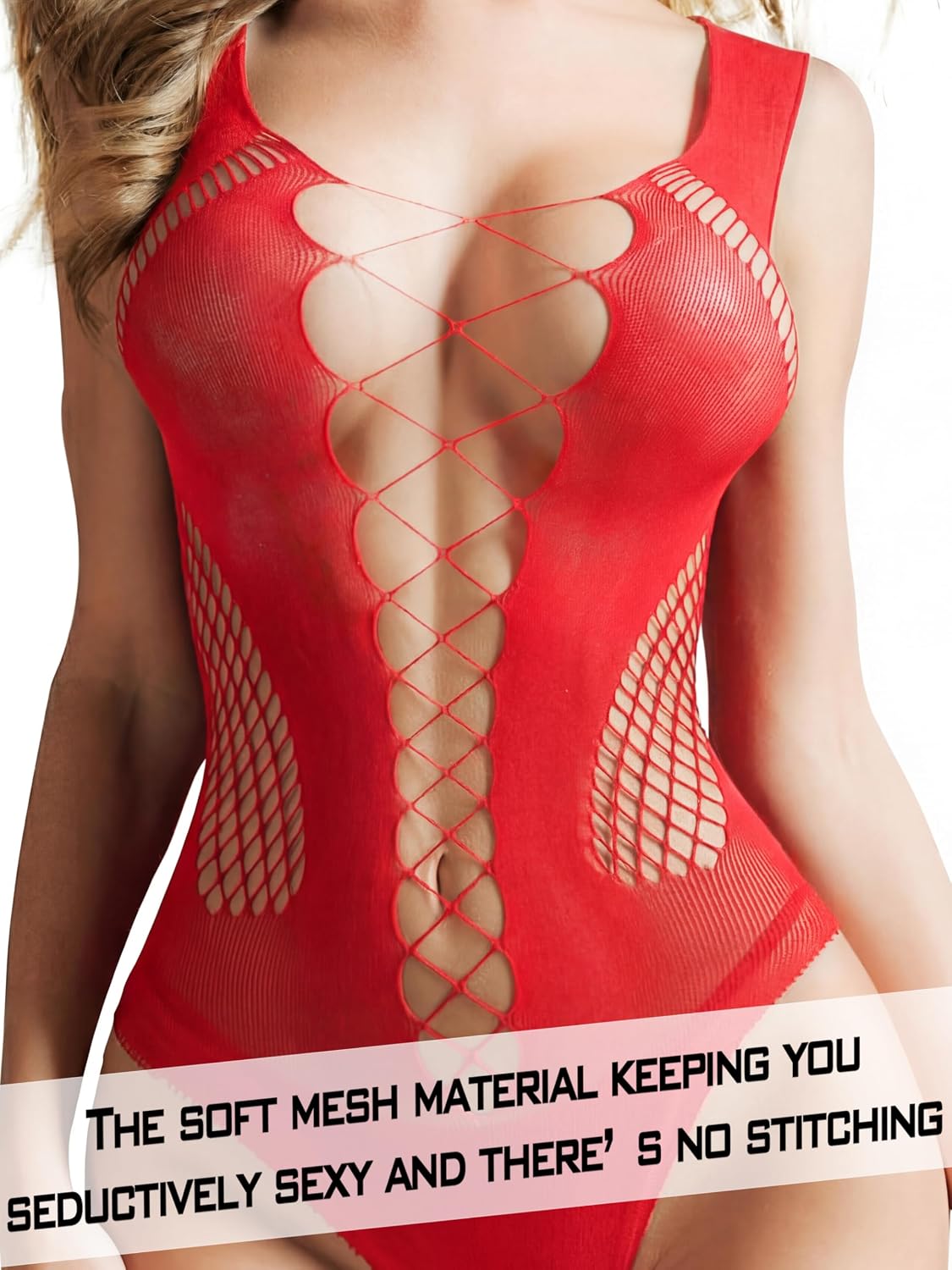 Famstar Sexy Lingerie for Women Naughty Fishnet Lingerie Set Bodysuit Outfits Teddy Babydoll Erotic Mesh Women’s Outfits