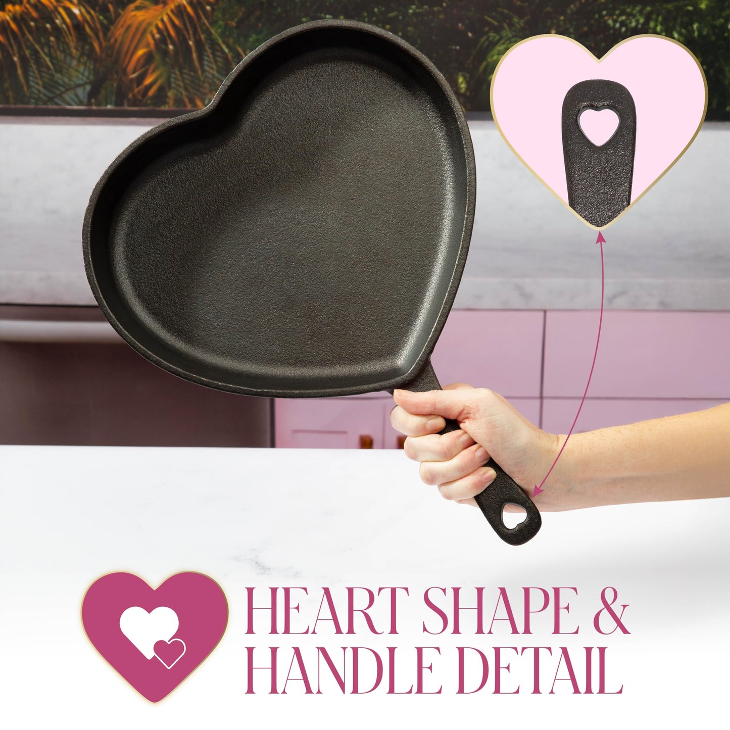 Paris Hilton Enameled Cast Iron Dutch Oven Heart-Shaped Pot with Lid
