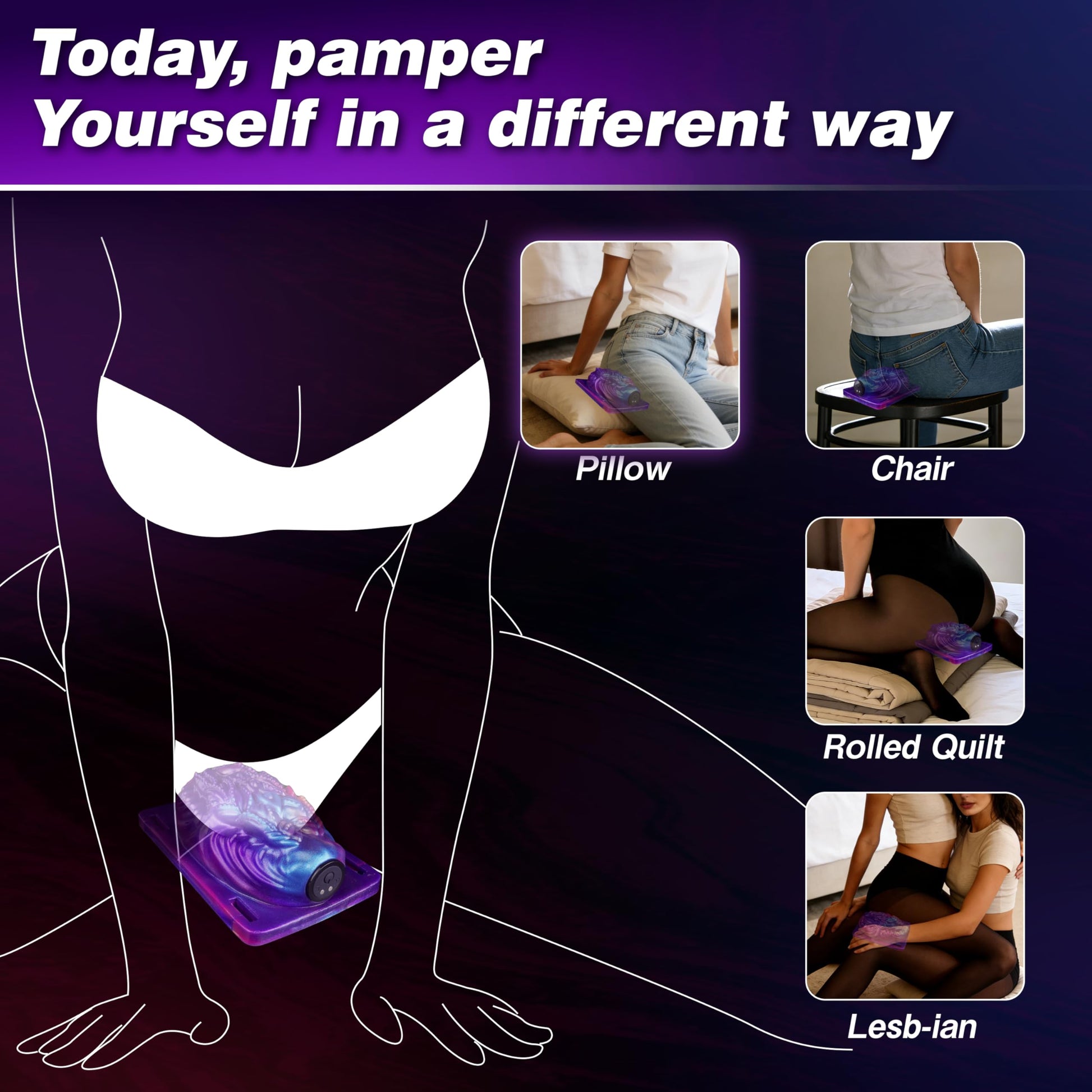 Grinder Sex Toy Sit and Ride Vibrator - Leyuto Riding Vibrator Female Clit Stimulator with 10 Modes, Strap On Monster Vibrating Panties Saddle Vibrators, Adult Sex Toy for Women Lesbian Couples