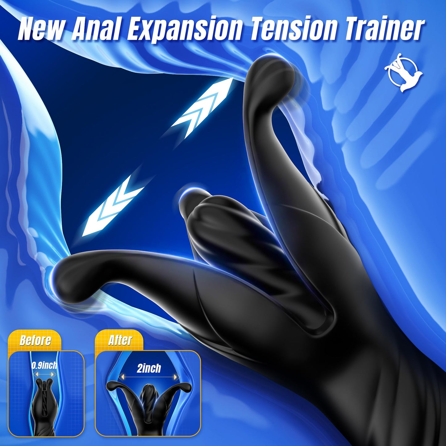 BEISAR Prostate Massager Anal Sex Toys for Men Vibrating 7 Modes with 7 Thrusting Vibrating