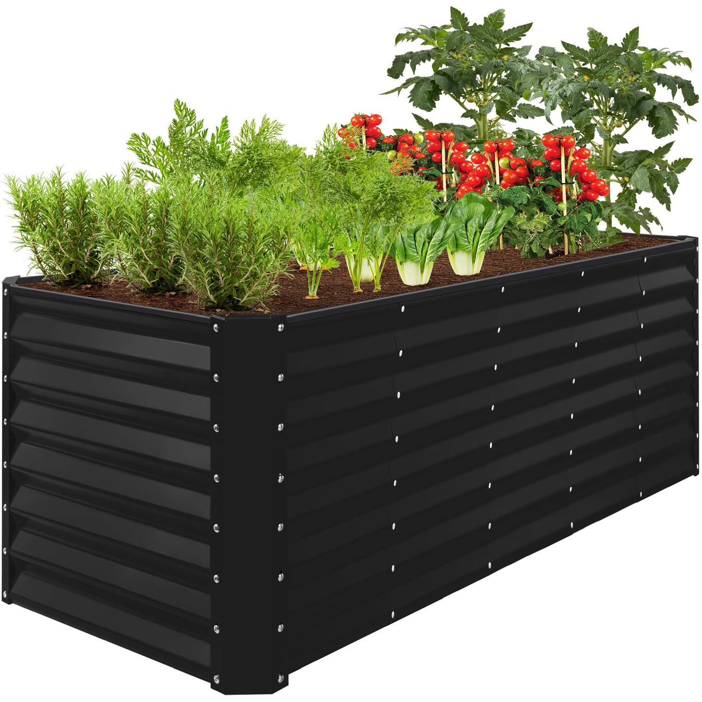 Best Choice Products Outdoor Metal Raised Garden Bed, Planter Box for Vegetables, Flowers, Herbs