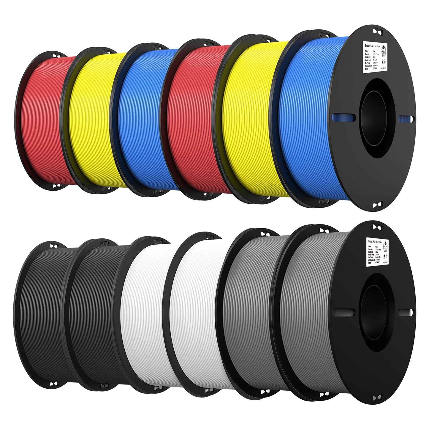 Creality 3D Printer Filament, PLA Filament Bundle for 3D Printing, Ender PLA Filament No-Tangling, Strong Bonding & Overhang Performance, Accuracy +/- 0.02mm