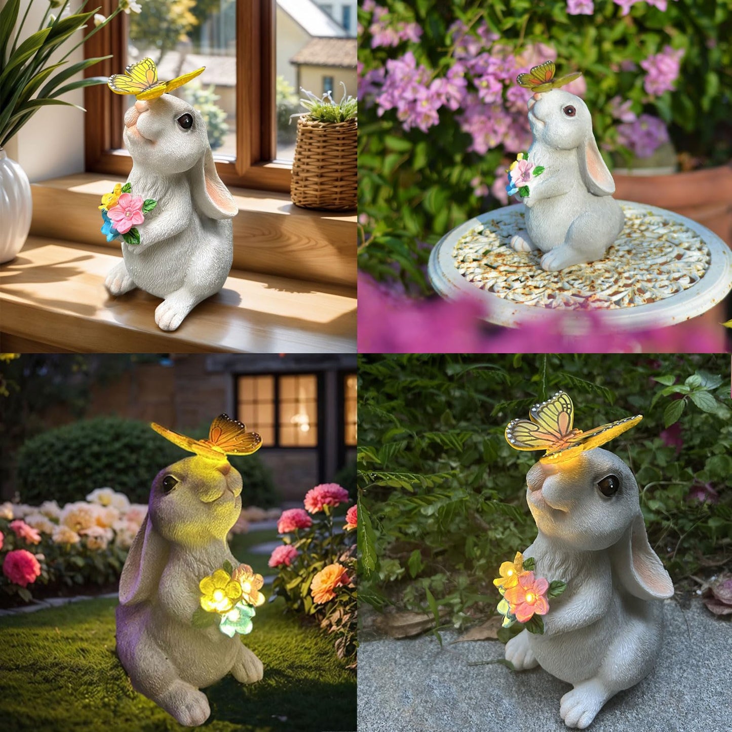 YODY Solar Garden Statues Light Outdoor Decor- Yard Decorations for Outside Clearance, Lawn Ornaments