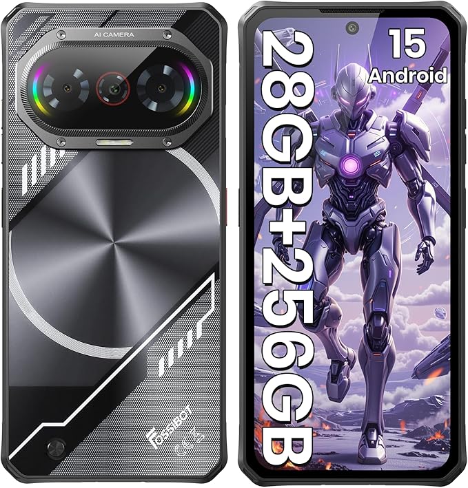 FOSSIBOT F114 Rugged Smartphone Android 15 50MP Camera Black