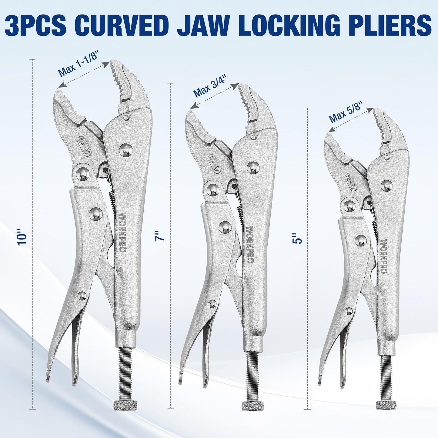 WORKPRO 5-Piece Locking Pliers Set,