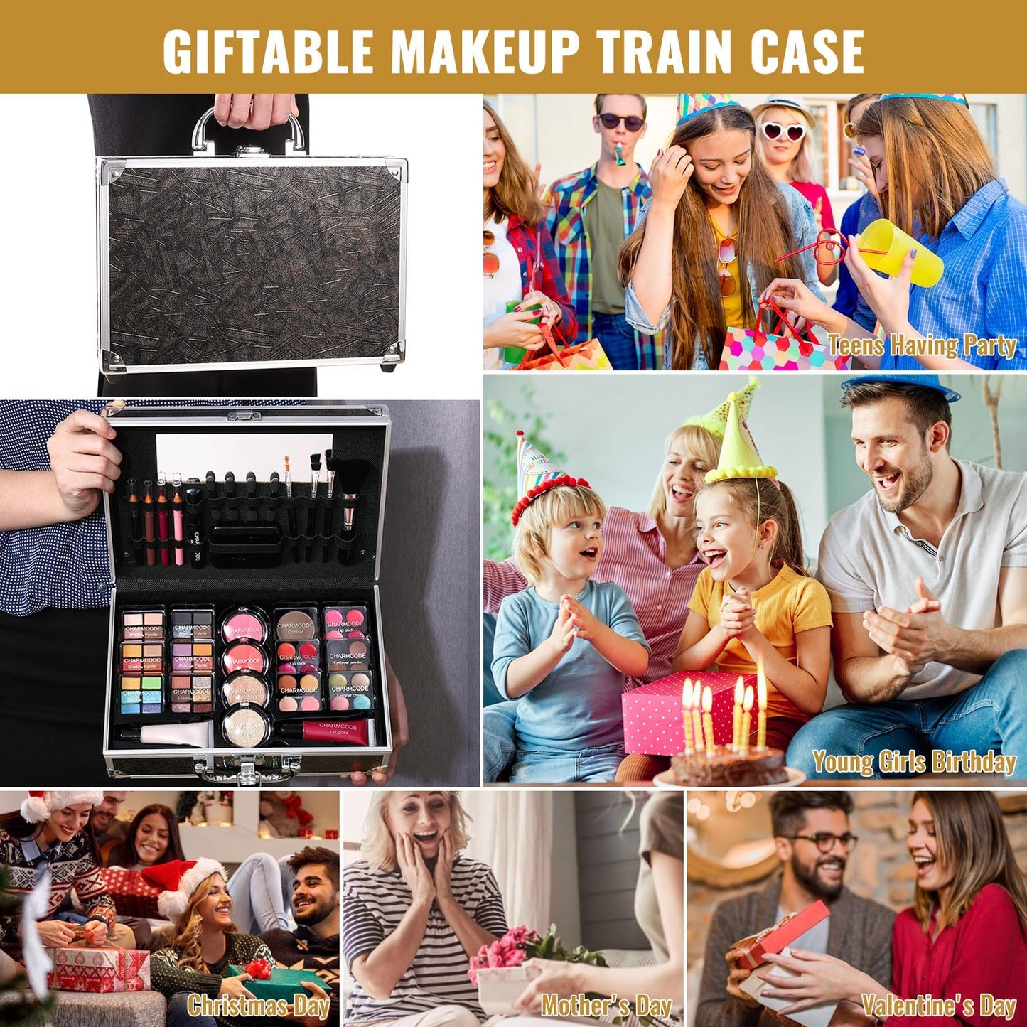 Complete Beauty Train Case with Makeup Kit