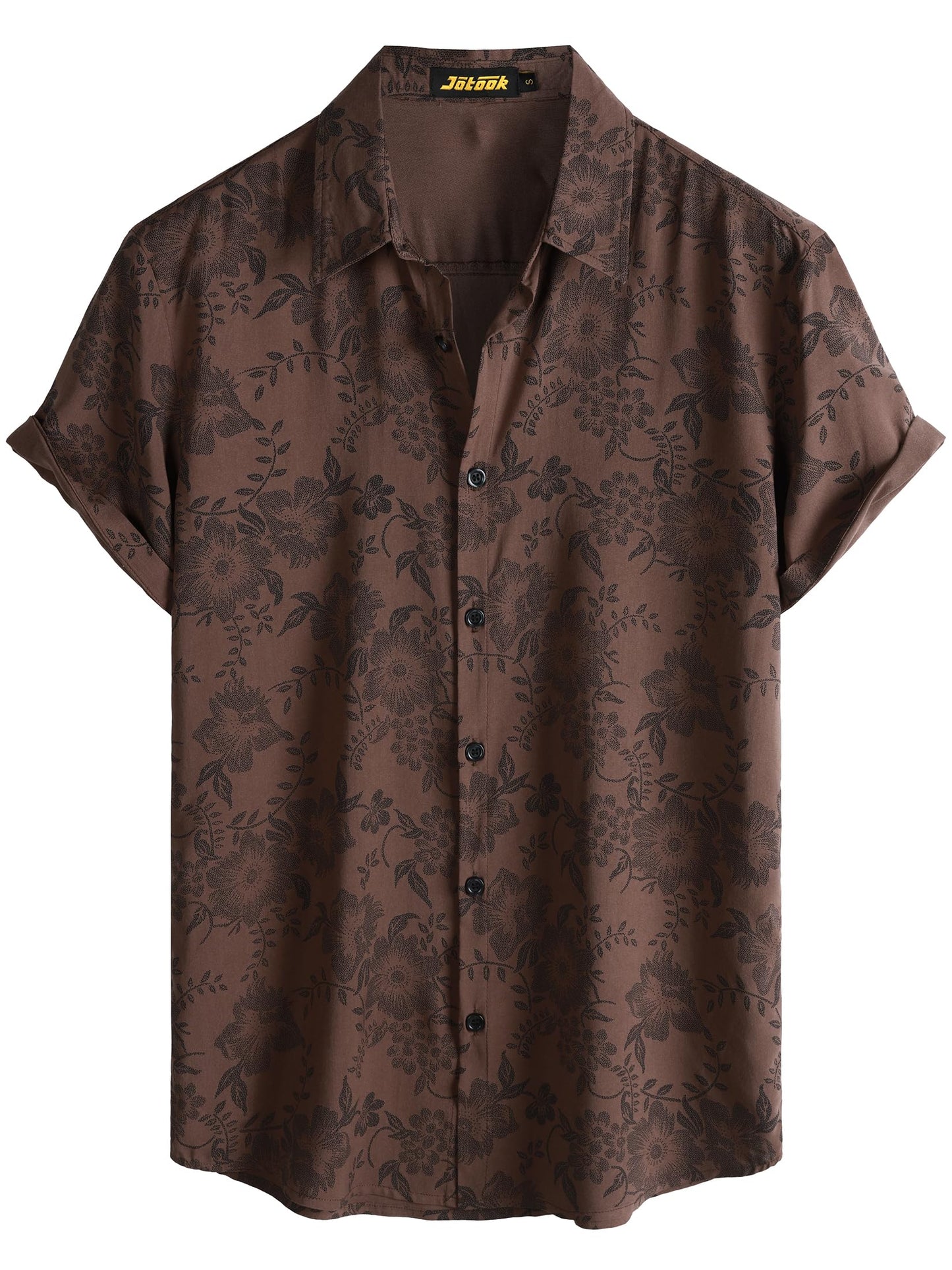 JOTOOK Mens Hawaiian Shirt Short Sleeve Button Down Tropical Shirts Casual Floral Summer Beach Shirt
