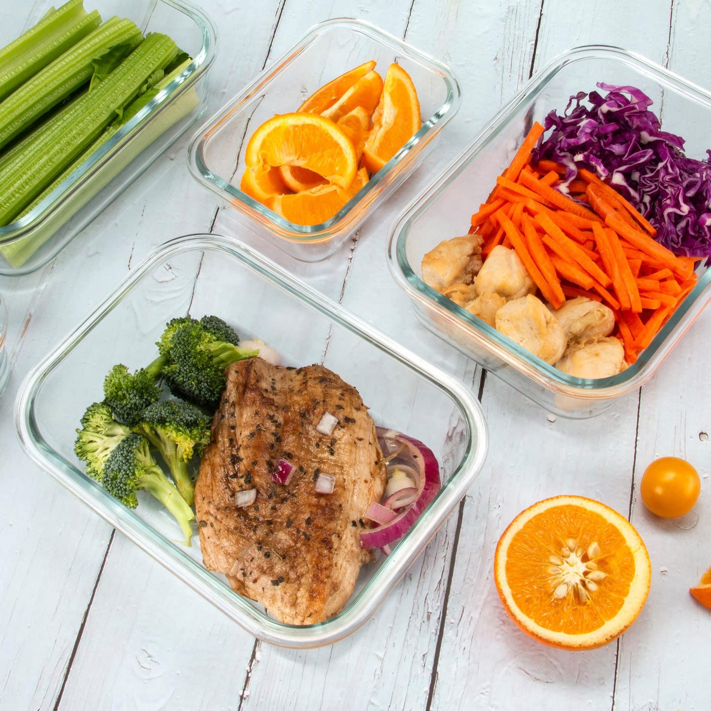 FAWLES 12 Pack Glass Meal Prep Containers with Airtight Lids, Leak-Proof Food Storage Containers, Dishwasher/Microwave/Oven/Freezer Safe Glass Containers for Lunch, Leftovers, to Go